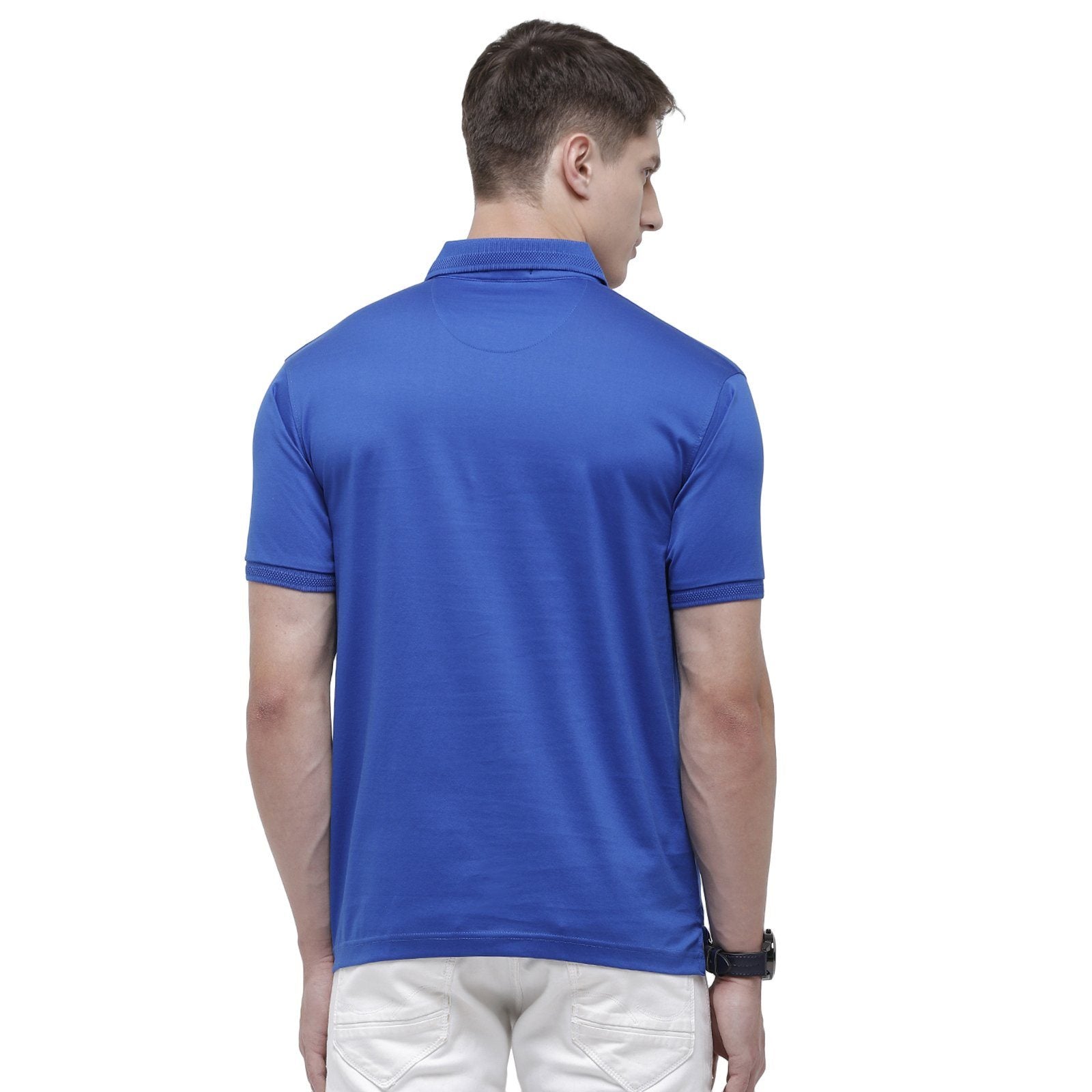 Swiss club Men's Polo Neck Half Sleeve Cotton Regular Fit Snorkel Blue T-Shirt T-shirt Swiss Club 