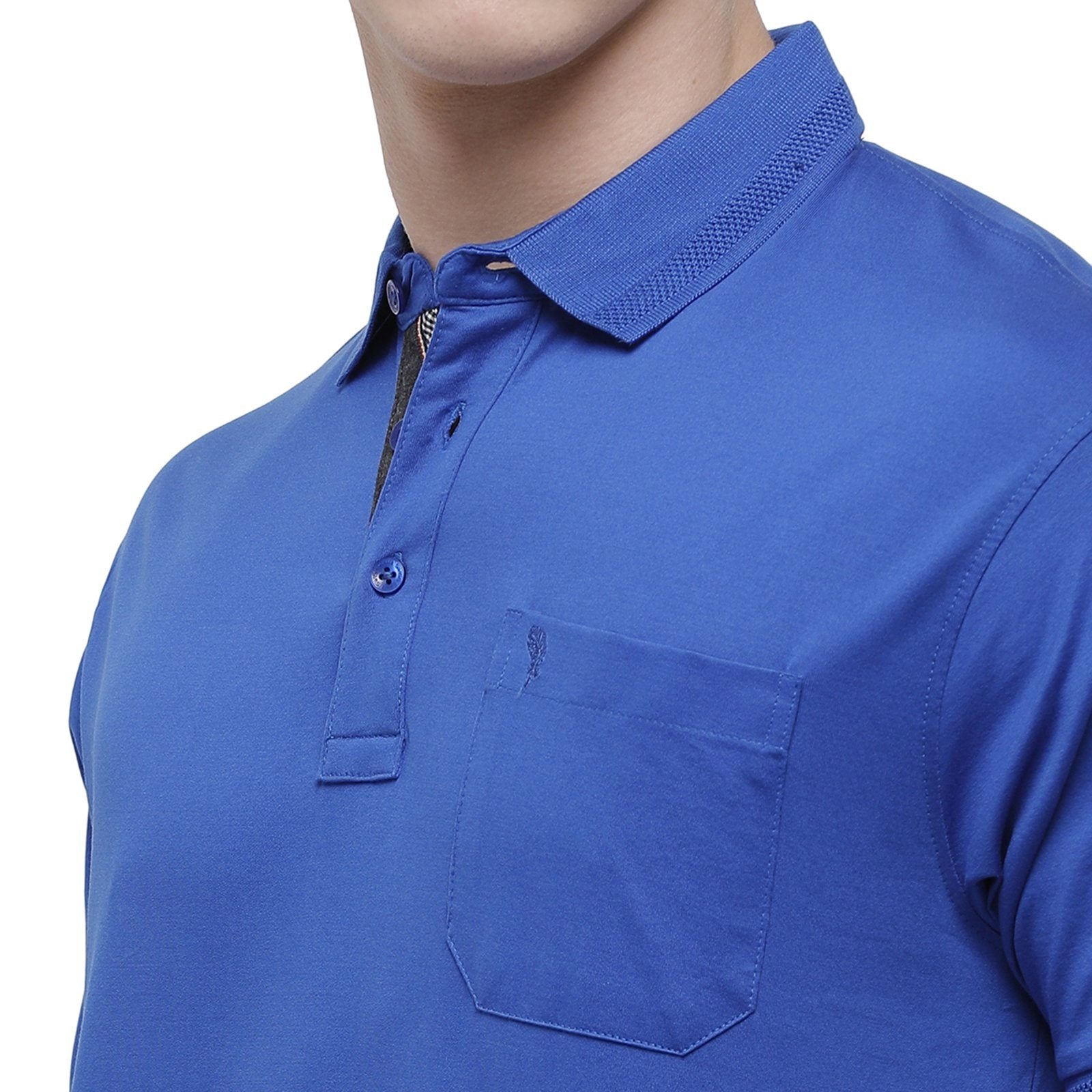 Swiss club Men's Polo Neck Half Sleeve Cotton Regular Fit Snorkel Blue T-Shirt T-shirt Swiss Club 