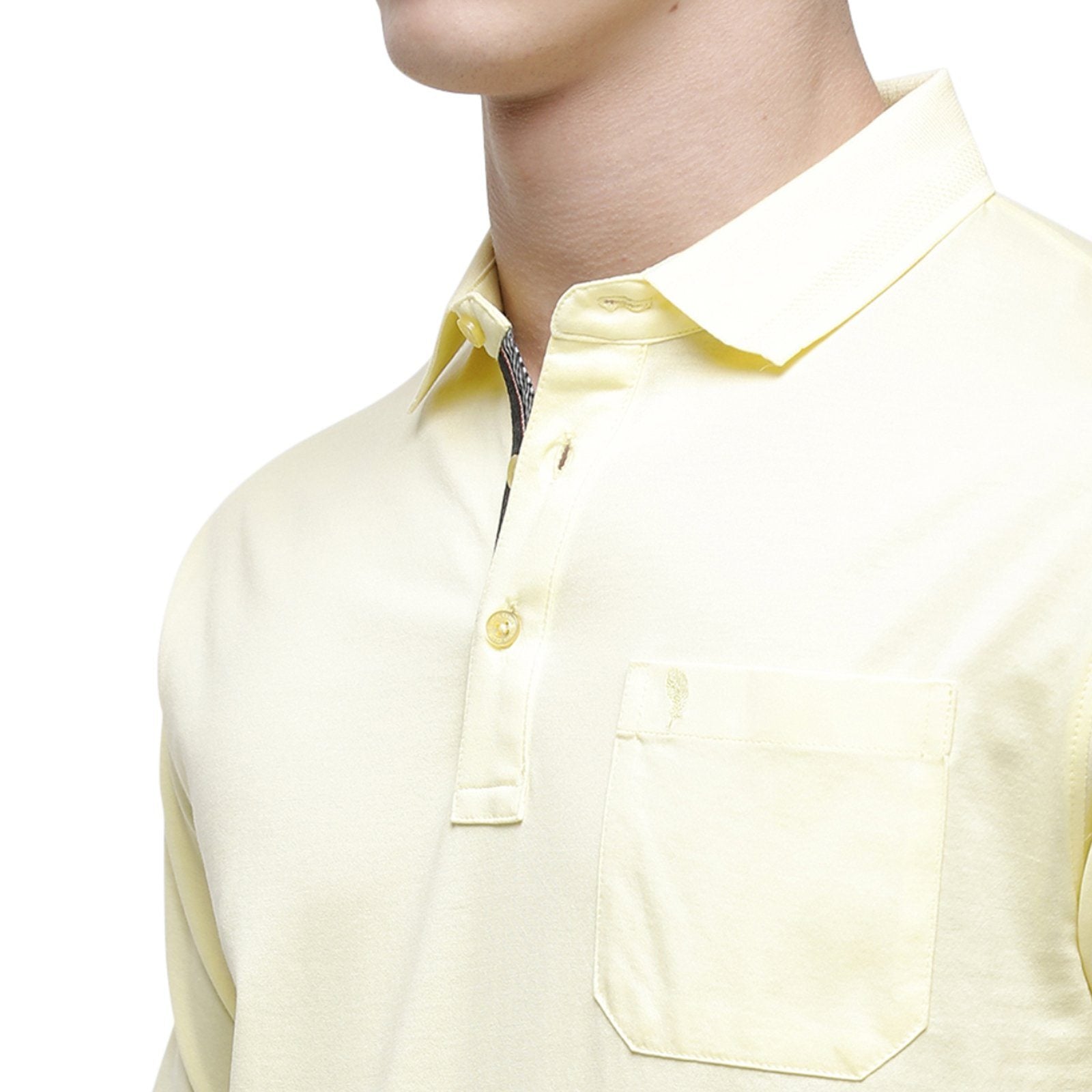 Swiss club Men's Polo Neck Half Sleeve Yellow Cotton Regular Fit T-Shirt LUXOS-YELLOW AF P T-shirt Swiss Club 