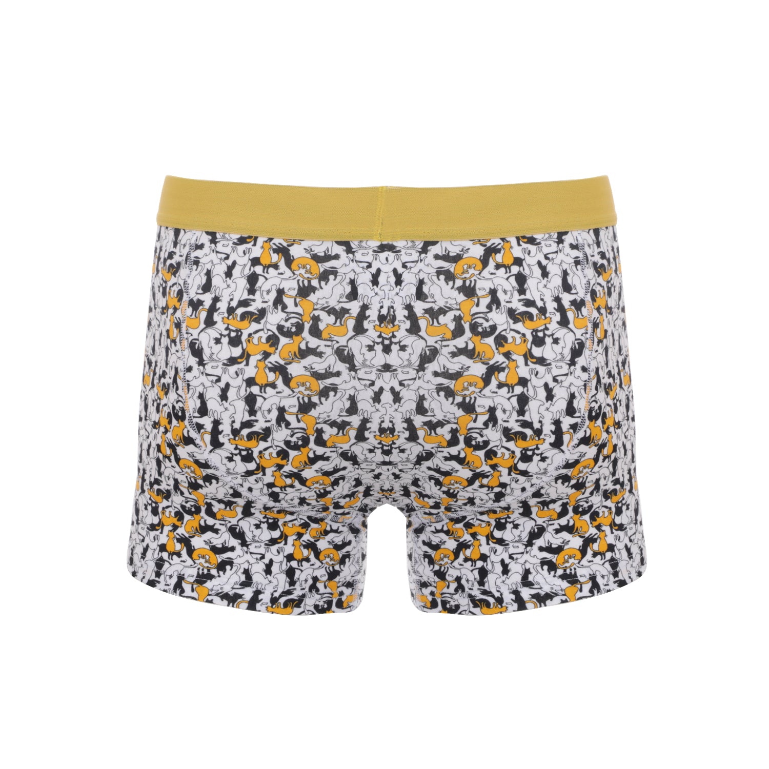 Printed Trunks with Exposed Waistband - Yellow Animal Print IG/UG Classic Polo 
