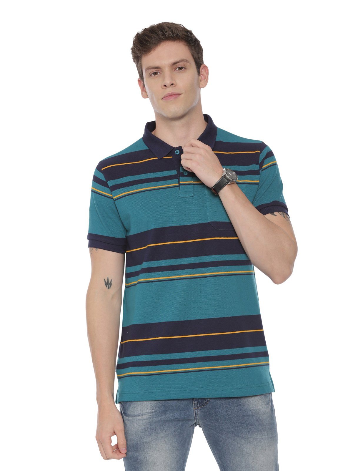 Classic polo Men's Polo Neck Half Sleeve Multicolor Cotton Slim Fit T-Shirt NITRO - 223 A SF P T-shirt Classic Polo 