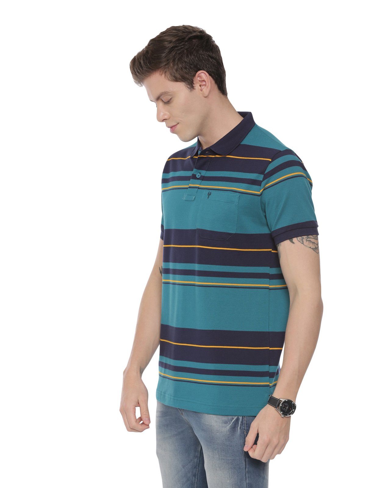 Classic polo Men's Polo Neck Half Sleeve Multicolor Cotton Slim Fit T-Shirt NITRO - 223 A SF P T-shirt Classic Polo 