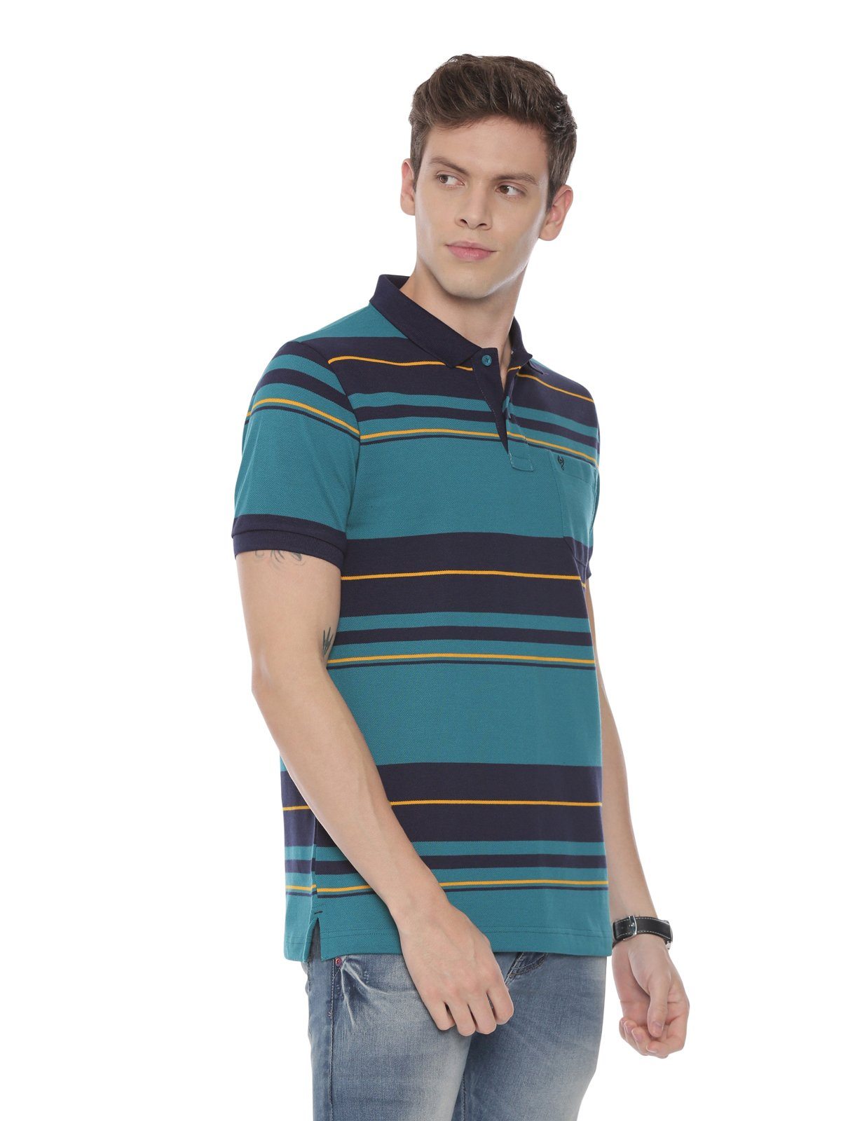 Classic polo Men's Polo Neck Half Sleeve Multicolor Cotton Slim Fit T-Shirt NITRO - 223 A SF P T-shirt Classic Polo 