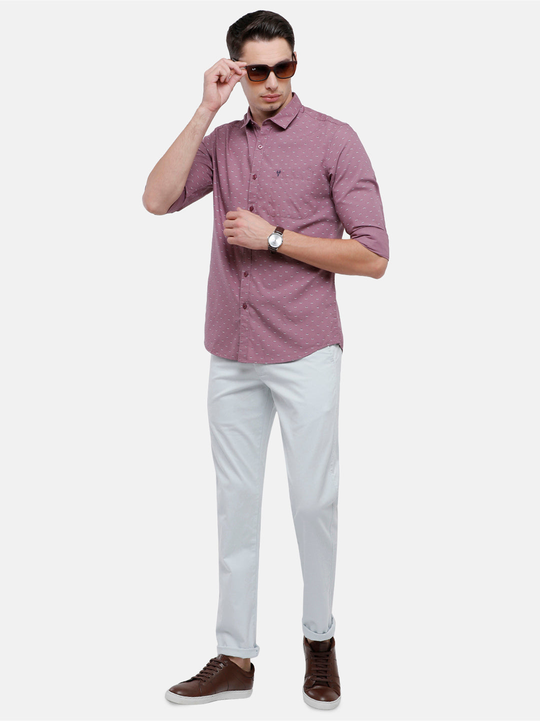 Classic Polo Mens Solid Muscle Fit Blue Trousers - Ares-Sky Blue