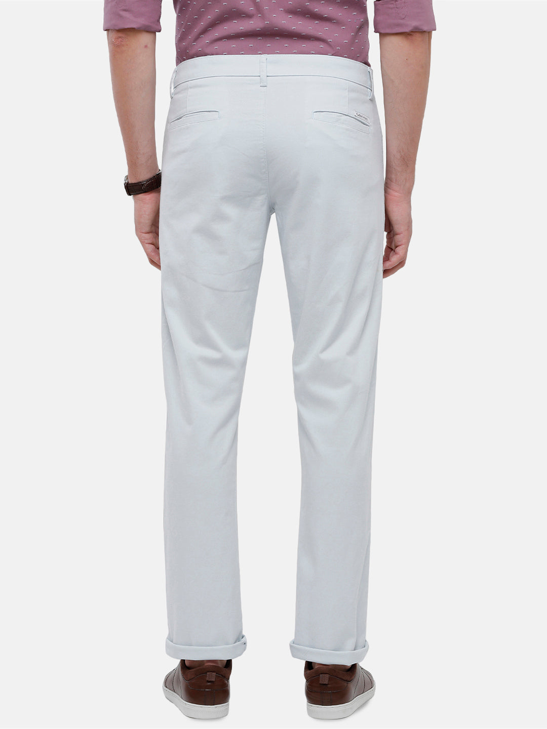 Classic Polo Mens Solid Muscle Fit Blue Trousers - Ares-Sky Blue