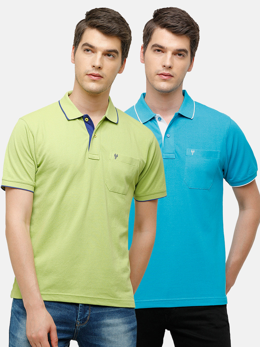 Classic polo Men's Combo Double Pique Polo Half Sleeve Authentic Fit T-Shirt Nova - Pack of 2 T-shirt Classic Polo 
