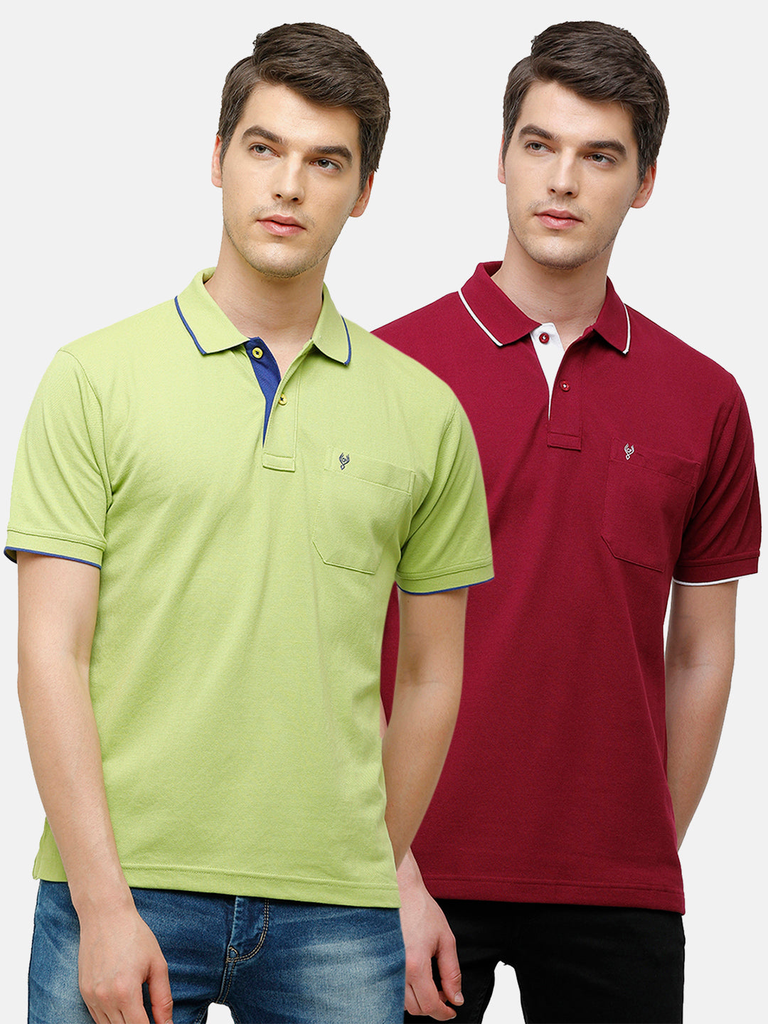 Classic polo Men's Combo Double Pique Polo Half Sleeve Authentic Fit T-Shirt Nova - Pack of 2 T-shirt Classic Polo 