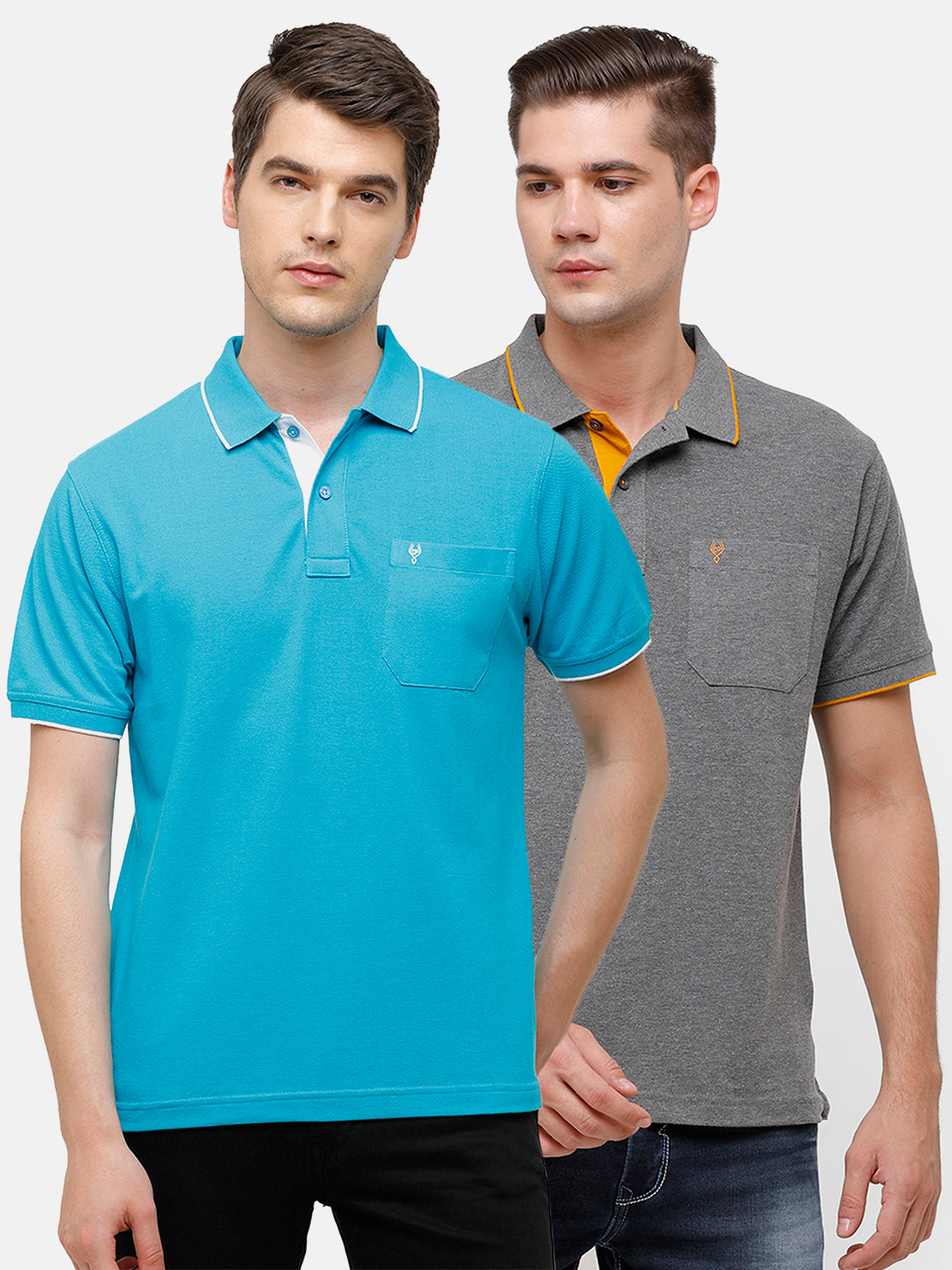 Classic polo Men's Combo Double Pique Polo Half Sleeve Authentic Fit T-Shirt Nova - Pack of 2 T-shirt Classic Polo 