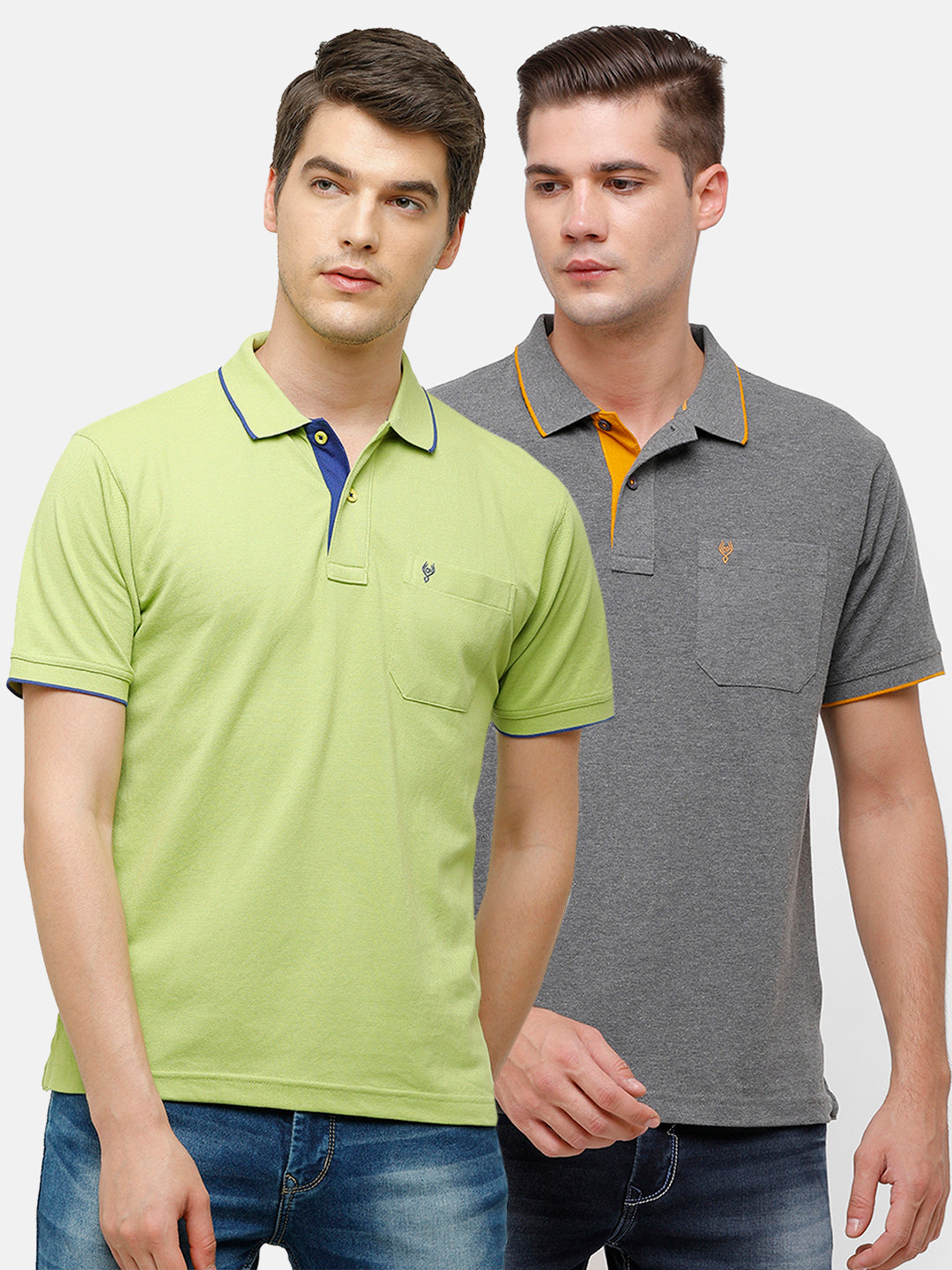 Classic polo Men's Combo Double Pique Polo Half Sleeve Authentic Fit T-Shirt Nova - Pack of 2 T-shirt Classic Polo 