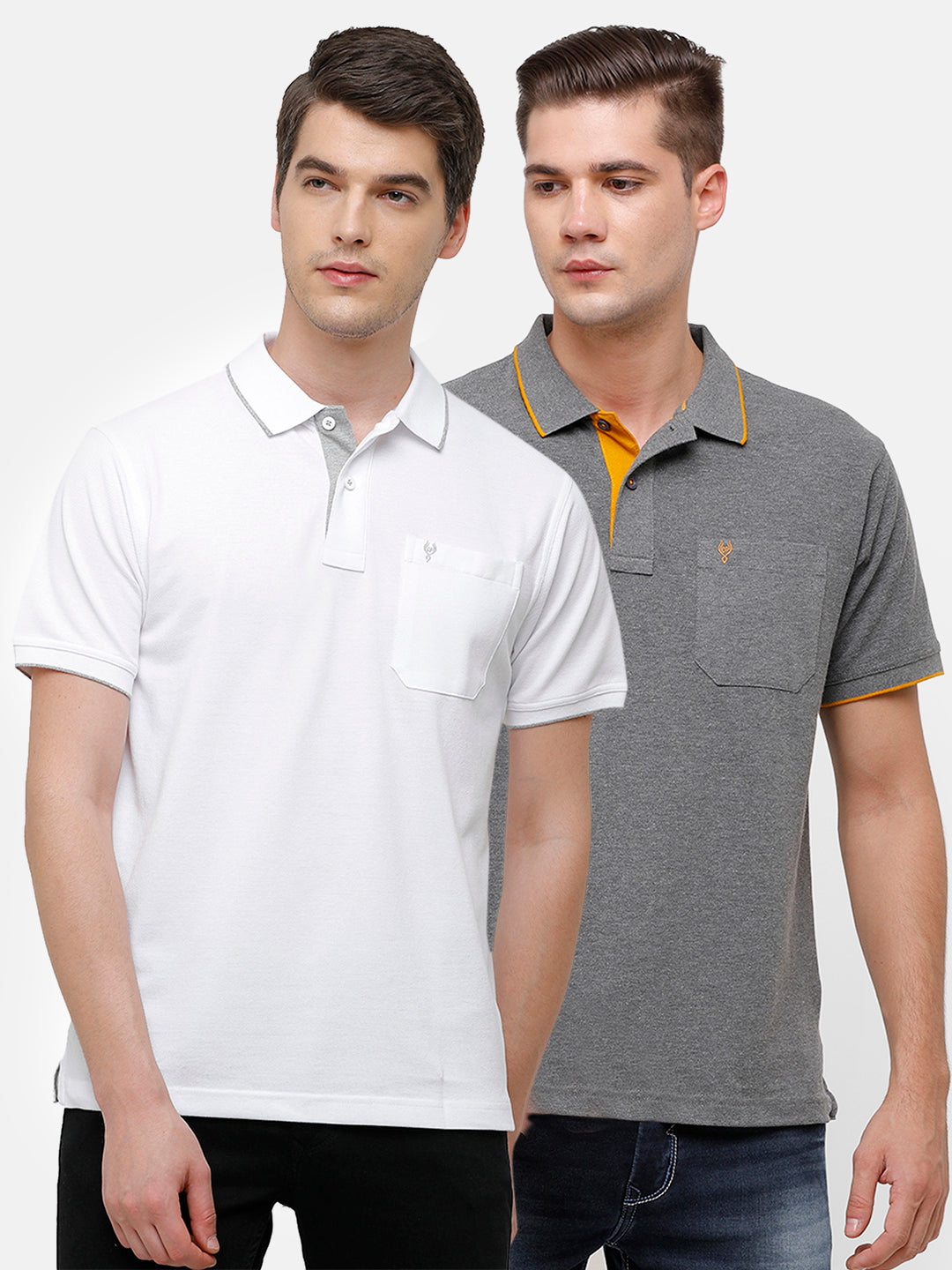 Classic polo Men's Combo Double Pique Polo Half Sleeve Authentic Fit T-Shirt Nova - Pack of 2 T-shirt Classic Polo 