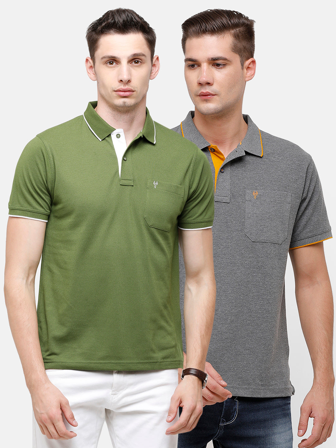 Classic polo Men's Combo Double Pique Polo Half Sleeve Authentic Fit T-Shirt Nova - Pack of 2 T-shirt Classic Polo 