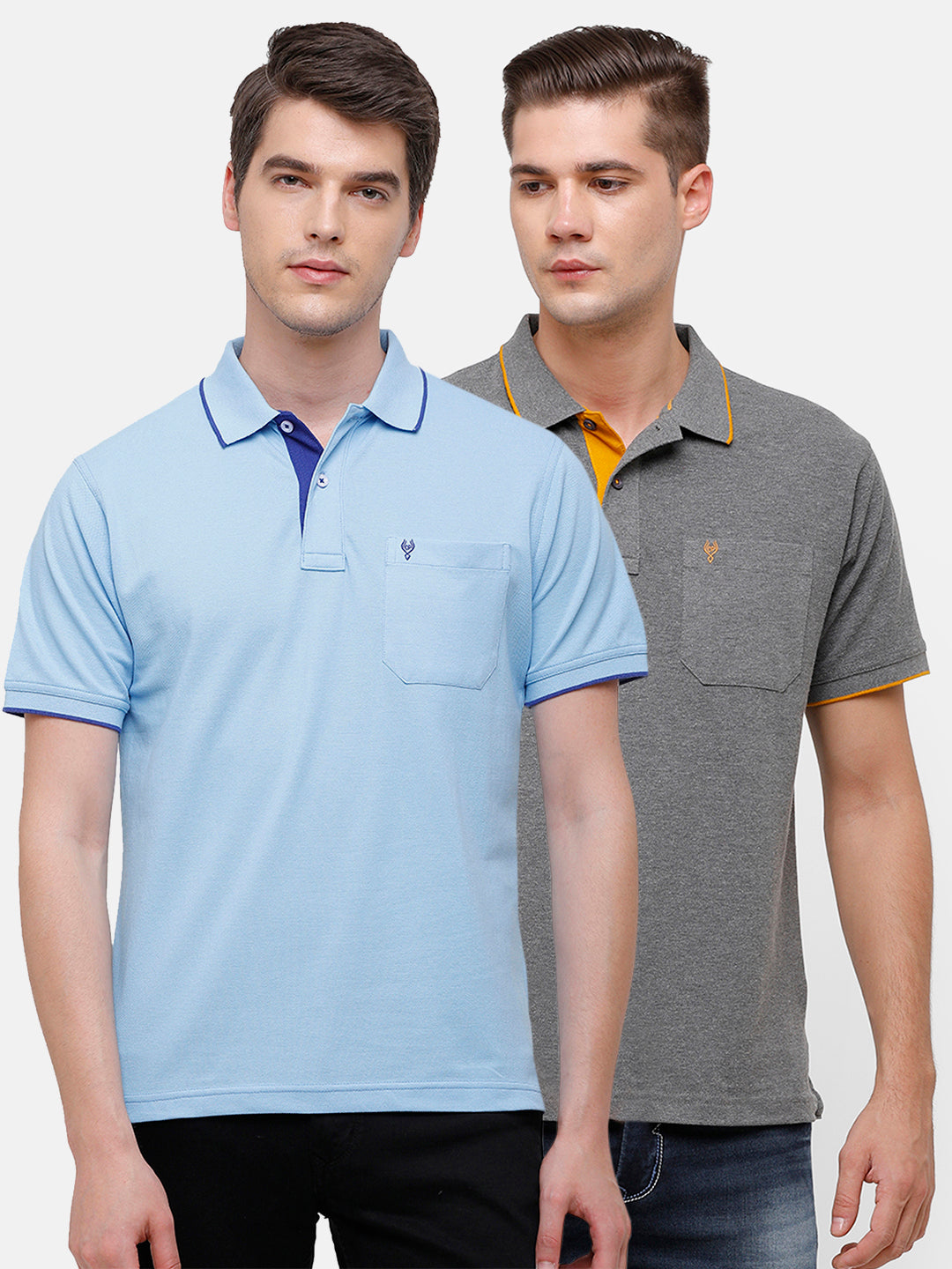 Classic polo Men's Combo Double Pique Polo Half Sleeve Authentic Fit T-Shirt Nova - Pack of 2 T-shirt Classic Polo 