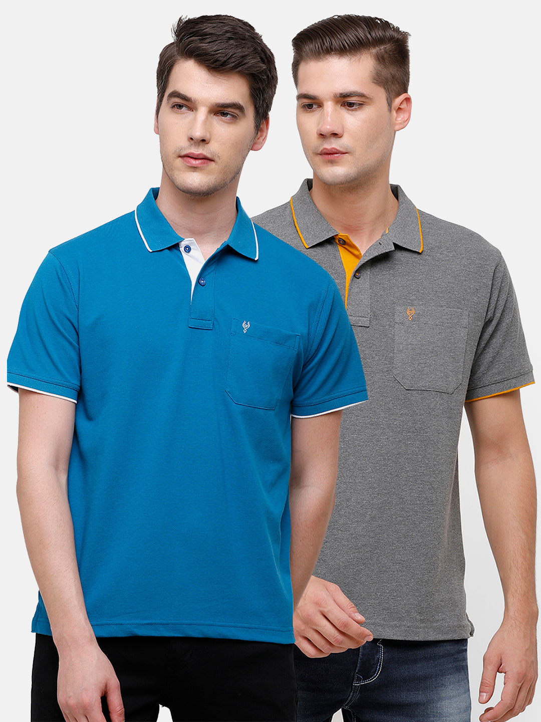 Classic polo Men's Combo Double Pique Polo Half Sleeve Authentic Fit T-Shirt Nova - Pack of 2 T-shirt Classic Polo 