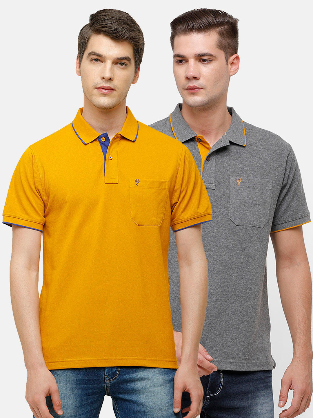 Classic polo Men's Combo Double Pique Polo Half Sleeve Authentic Fit T-Shirt Nova - Pack of 2 T-shirt Classic Polo 