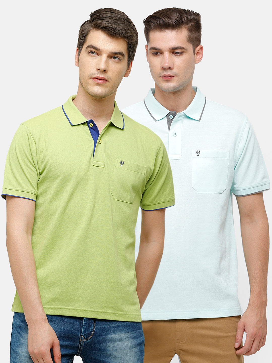 Classic polo Men's Combo Double Pique Polo Half Sleeve Authentic Fit T-Shirt Nova - Pack of 2 T-shirt Classic Polo 
