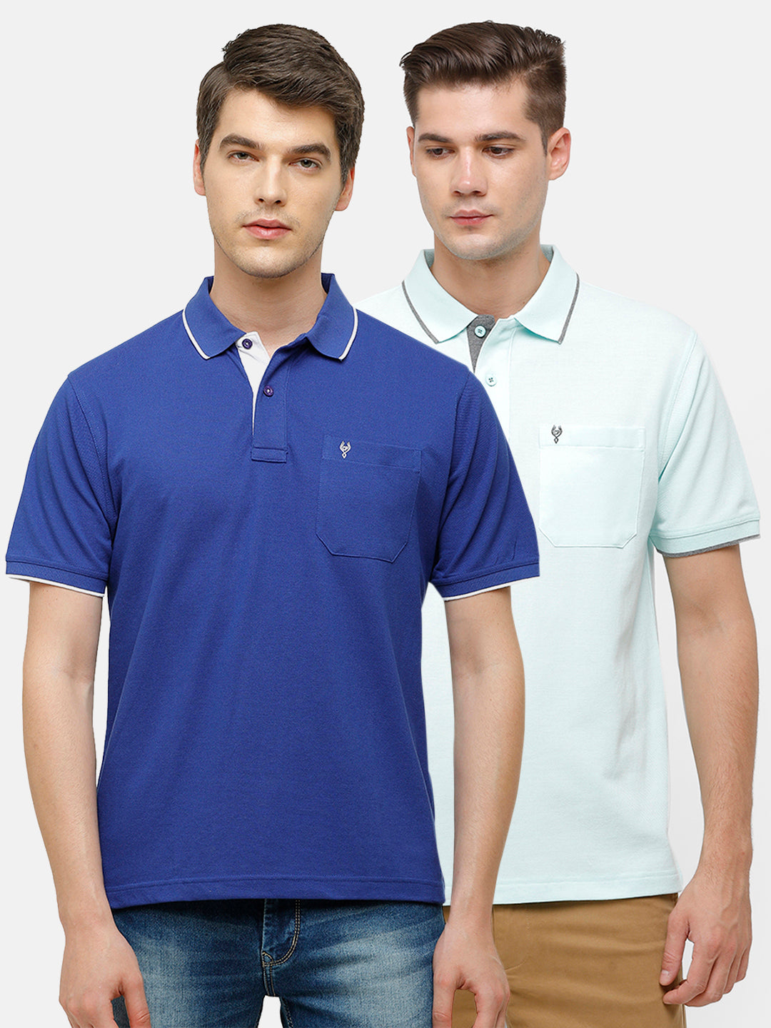 Classic polo Men's Combo Double Pique Polo Half Sleeve Authentic Fit T-Shirt Nova - Pack of 2 T-shirt Classic Polo 