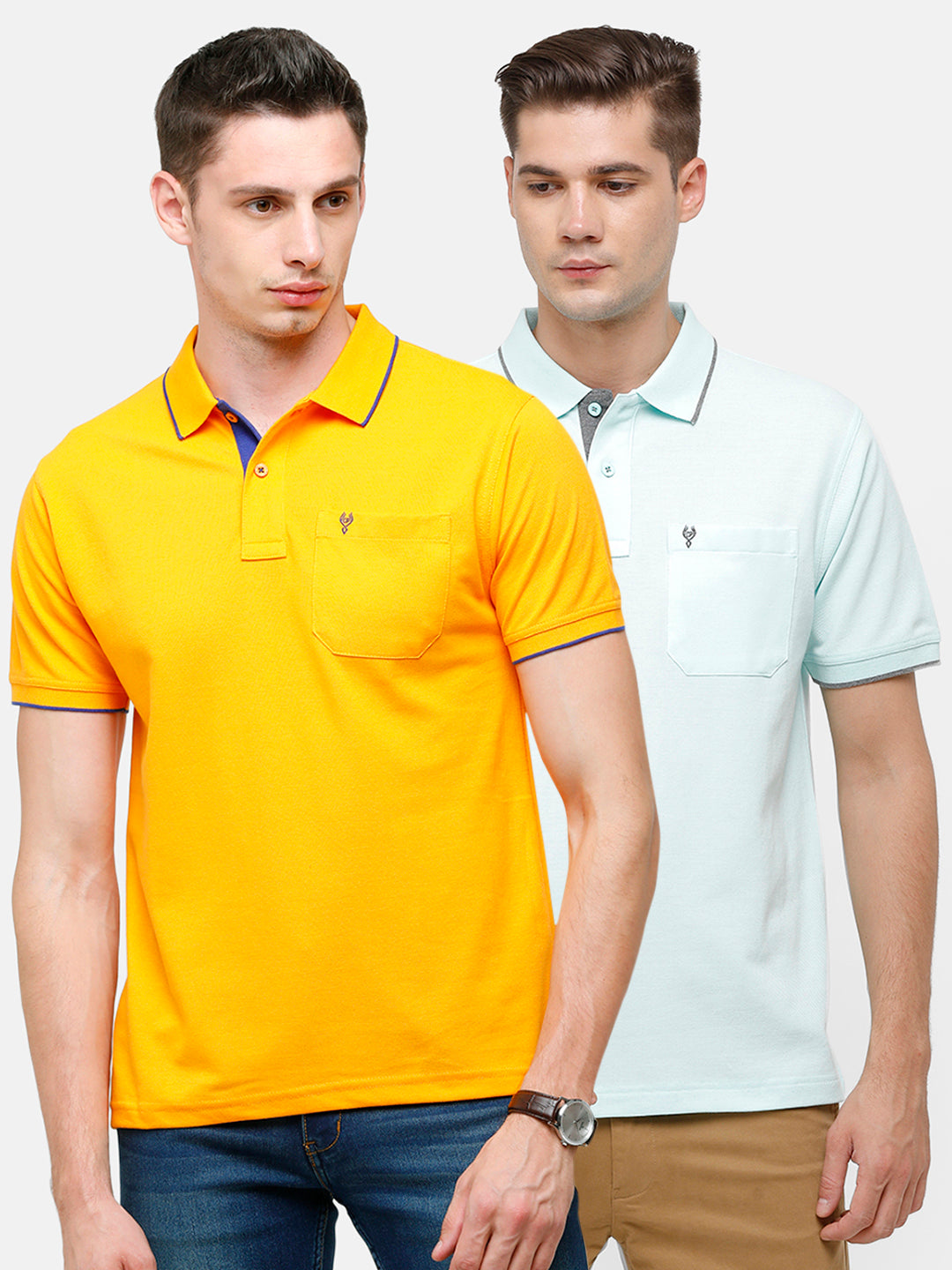 Classic polo Men's Combo Double Pique Polo Half Sleeve Authentic Fit T-Shirt Nova - Pack of 2 T-shirt Classic Polo 