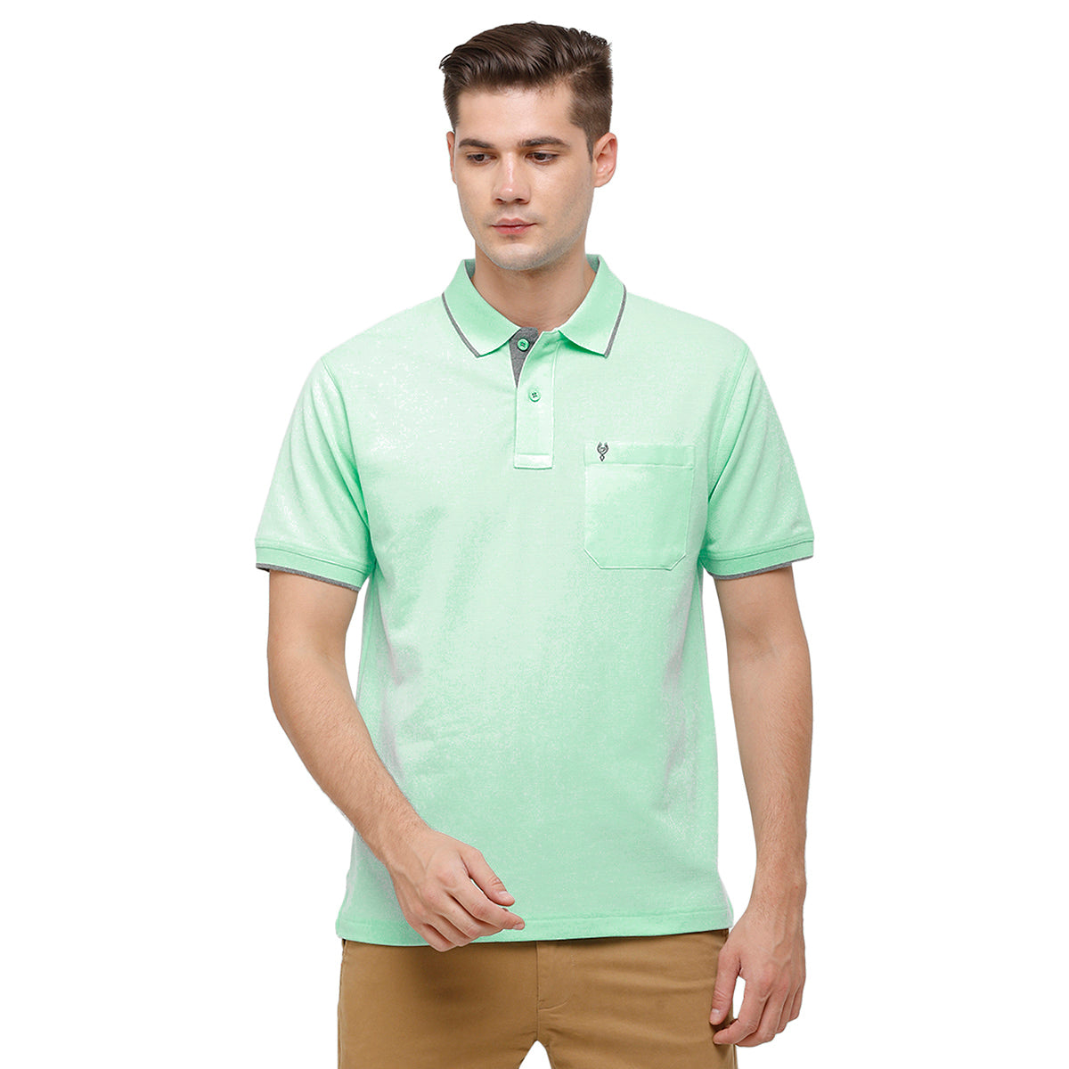 Classic Polo Men's Smart Double Pique Polo Half Sleeve Authentic Fit T-Shirt | Nova - Auqa