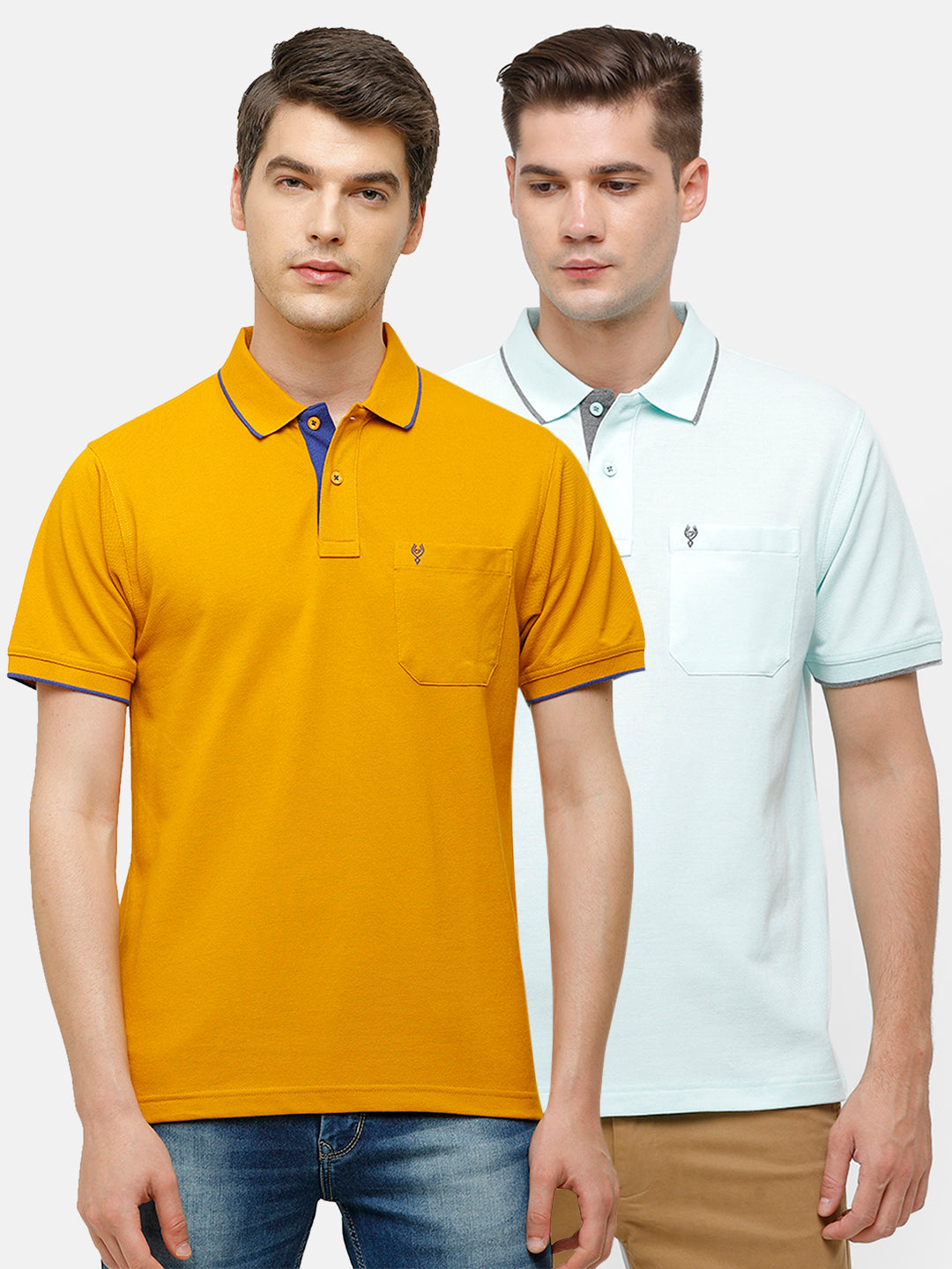 Classic polo Men's Combo Double Pique Polo Half Sleeve Authentic Fit T-Shirt Nova - Pack of 2 T-shirt Classic Polo 