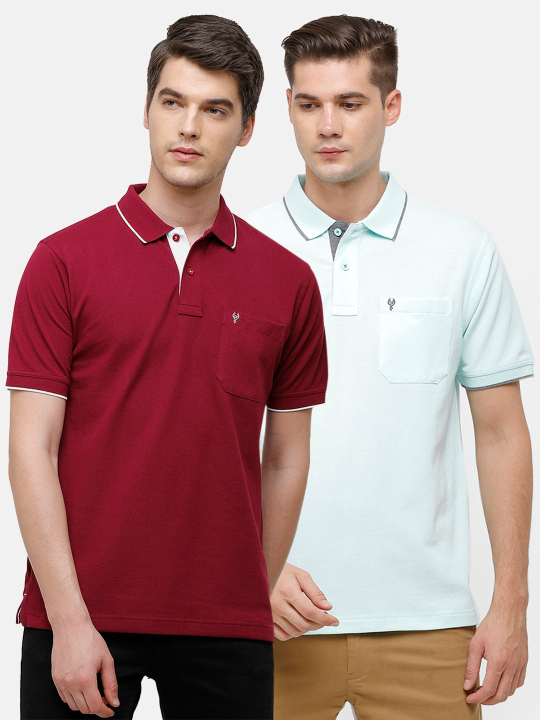 Classic polo Men's Combo Double Pique Polo Half Sleeve Authentic Fit T-Shirt Nova - Pack of 2 T-shirt Classic Polo 