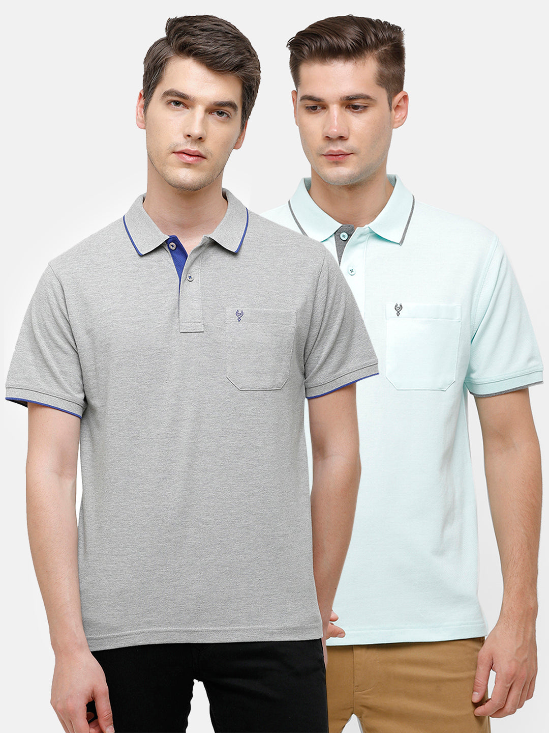 Classic polo Men's Combo Double Pique Polo Half Sleeve Authentic Fit T-Shirt Nova - Pack of 2 T-shirt Classic Polo 