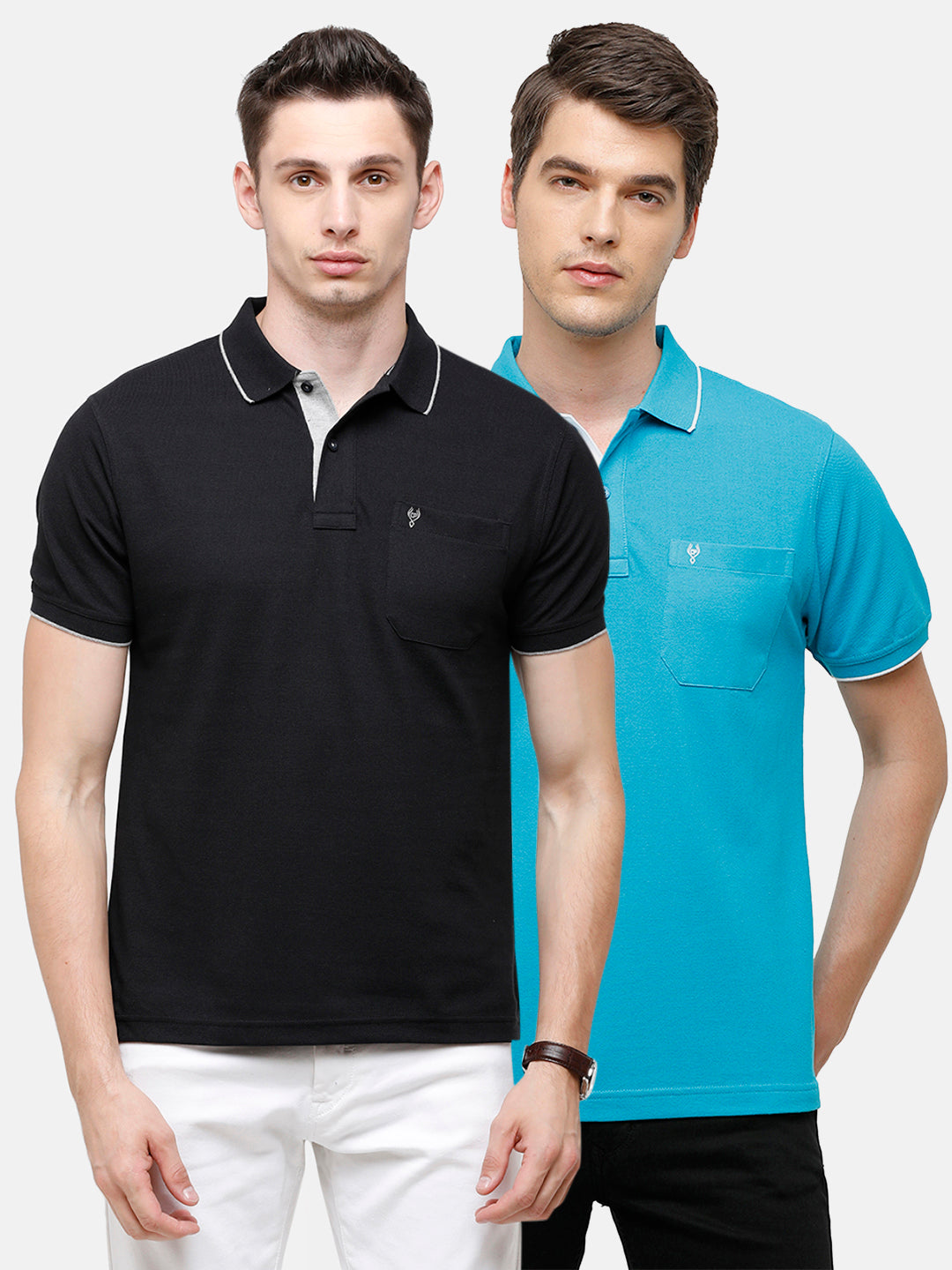 Classic polo Men's Combo Double Pique Polo Half Sleeve Authentic Fit T-Shirt Nova - Pack of 2 T-shirt Classic Polo 