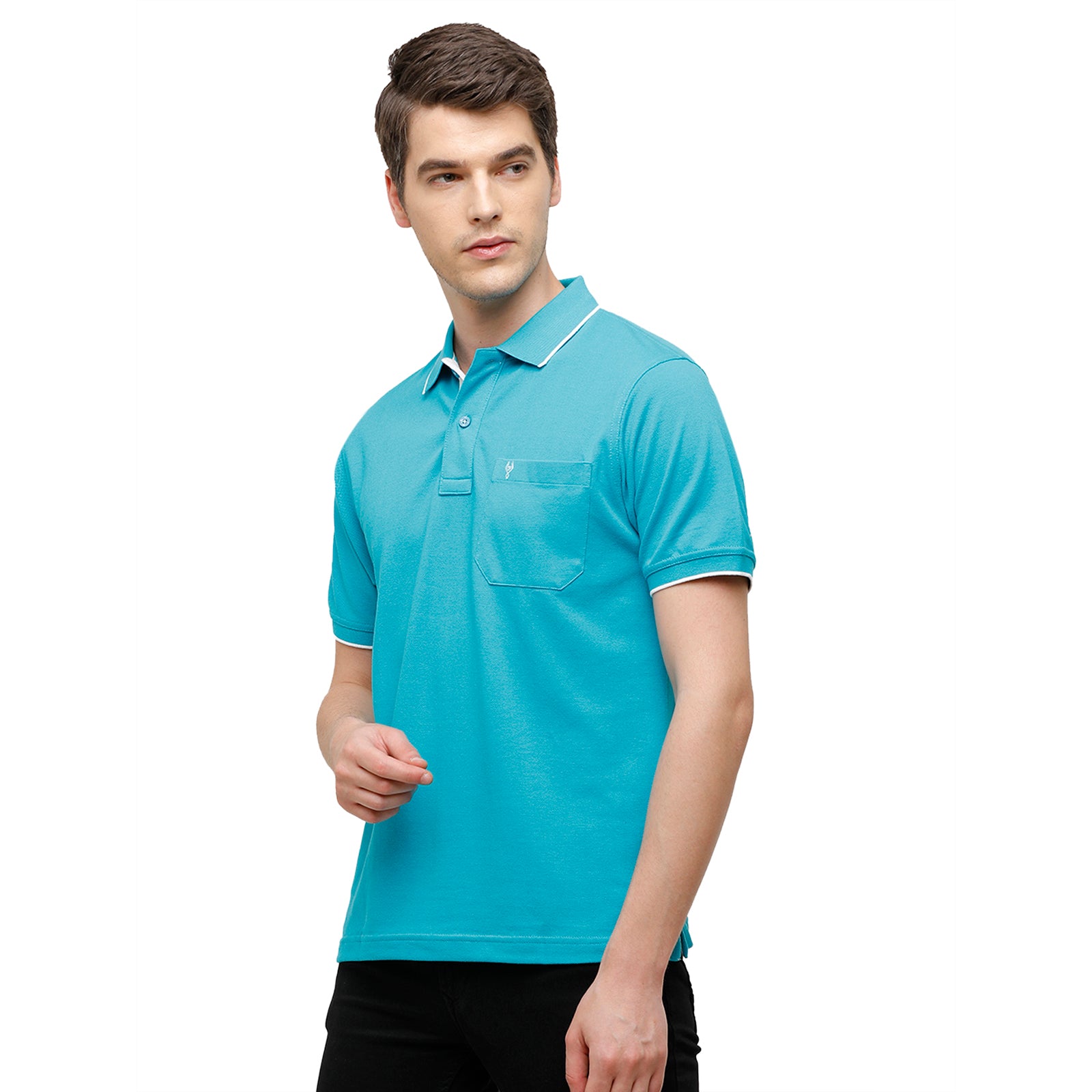 Classic Polo Men's Smart Double Pique Polo Half Sleeve Authentic Fit T-Shirt | Nova - Breeze