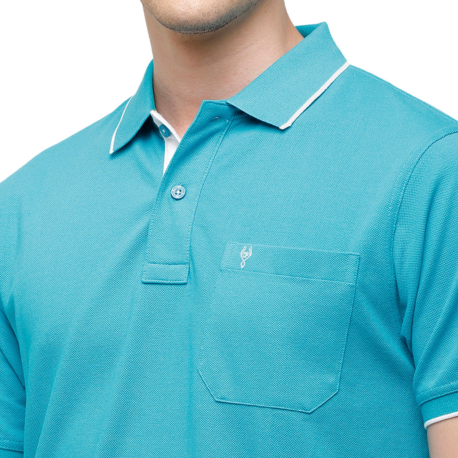 Classic Polo Men's Smart Double Pique Polo Half Sleeve Authentic Fit T-Shirt | Nova - Breeze