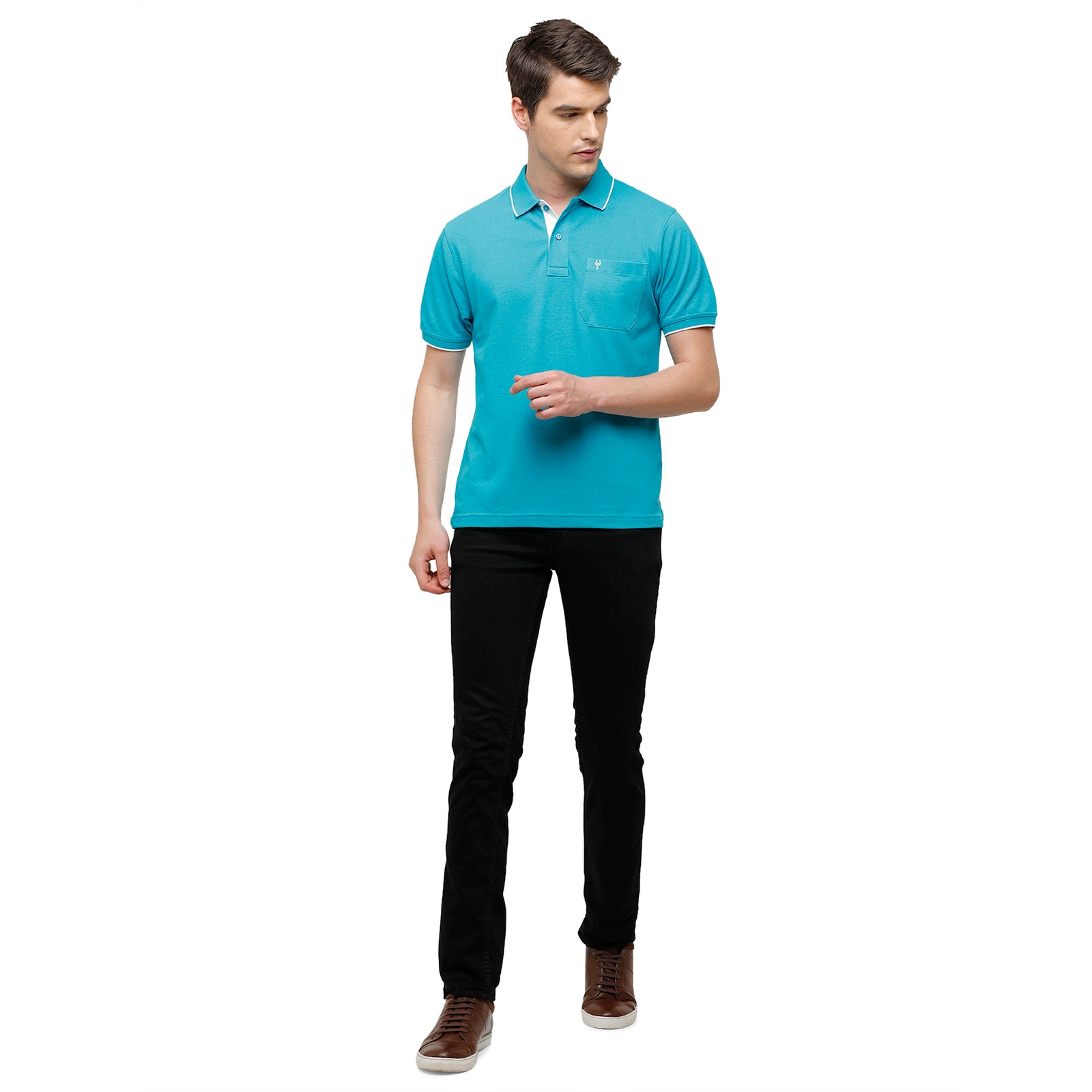Classic Polo Men's Smart Double Pique Polo Half Sleeve Authentic Fit T-Shirt | Nova - Breeze