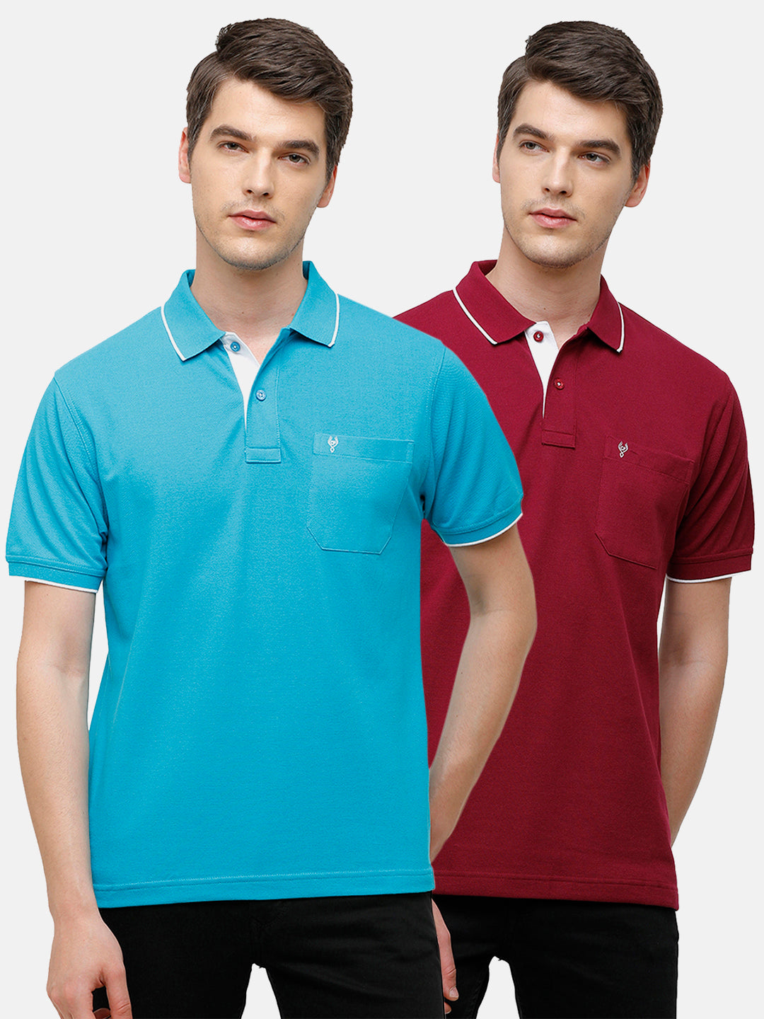 Classic polo Men's Combo Double Pique Polo Half Sleeve Authentic Fit T-Shirt Nova - Pack of 2 T-shirt Classic Polo 