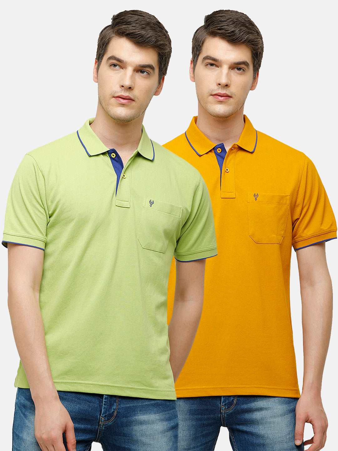 Classic polo Men's Combo Double Pique Polo Half Sleeve Authentic Fit T-Shirt Nova - Pack of 2 T-shirt Classic Polo 