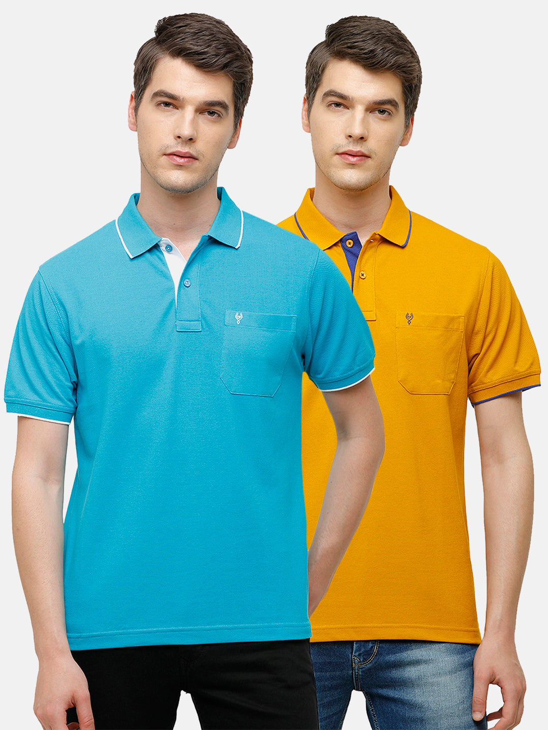 Classic polo Men's Combo Double Pique Polo Half Sleeve Authentic Fit T-Shirt Nova - Pack of 2 T-shirt Classic Polo 