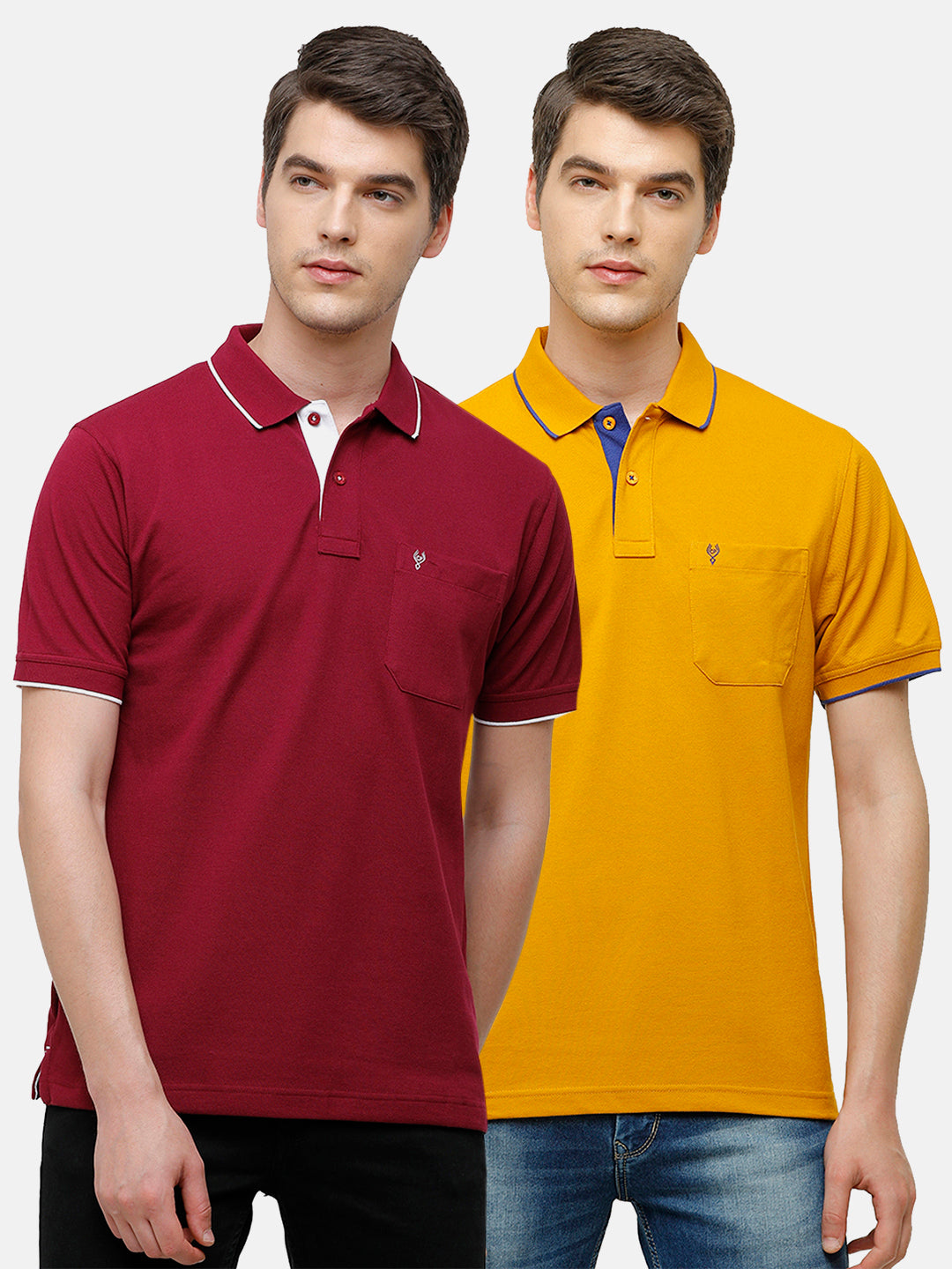 Classic polo Men's Combo Double Pique Polo Half Sleeve Authentic Fit T-Shirt Nova - Pack of 2 T-shirt Classic Polo 