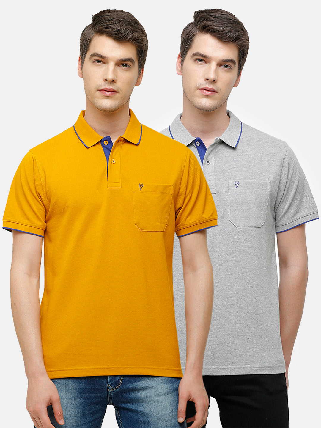 Classic polo Men's Combo Double Pique Polo Half Sleeve Authentic Fit T-Shirt Nova - Pack of 2 T-shirt Classic Polo 