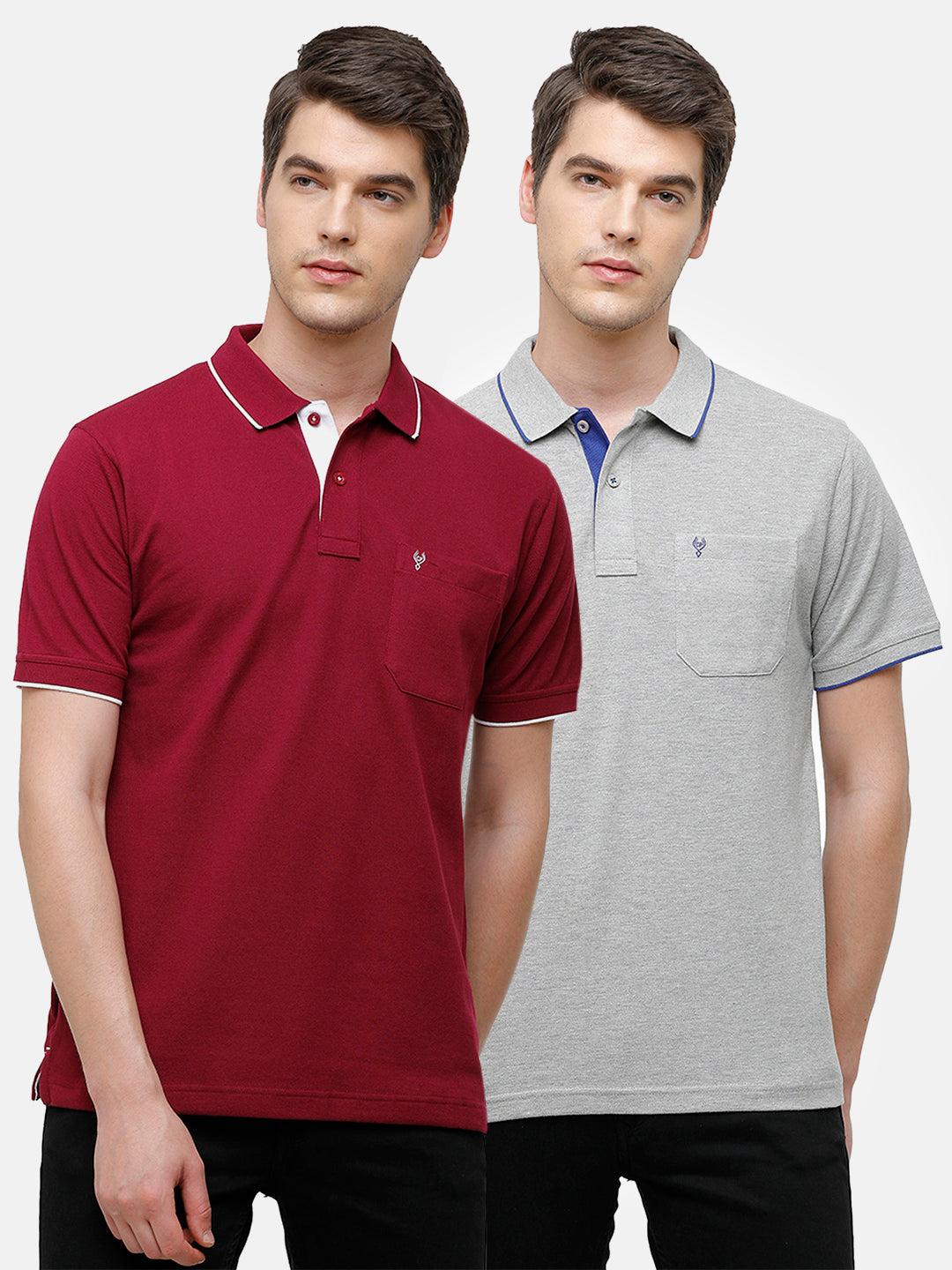 Classic polo Men's Combo Double Pique Polo Half Sleeve Authentic Fit T-Shirt Nova - Pack of 2 T-shirt Classic Polo 