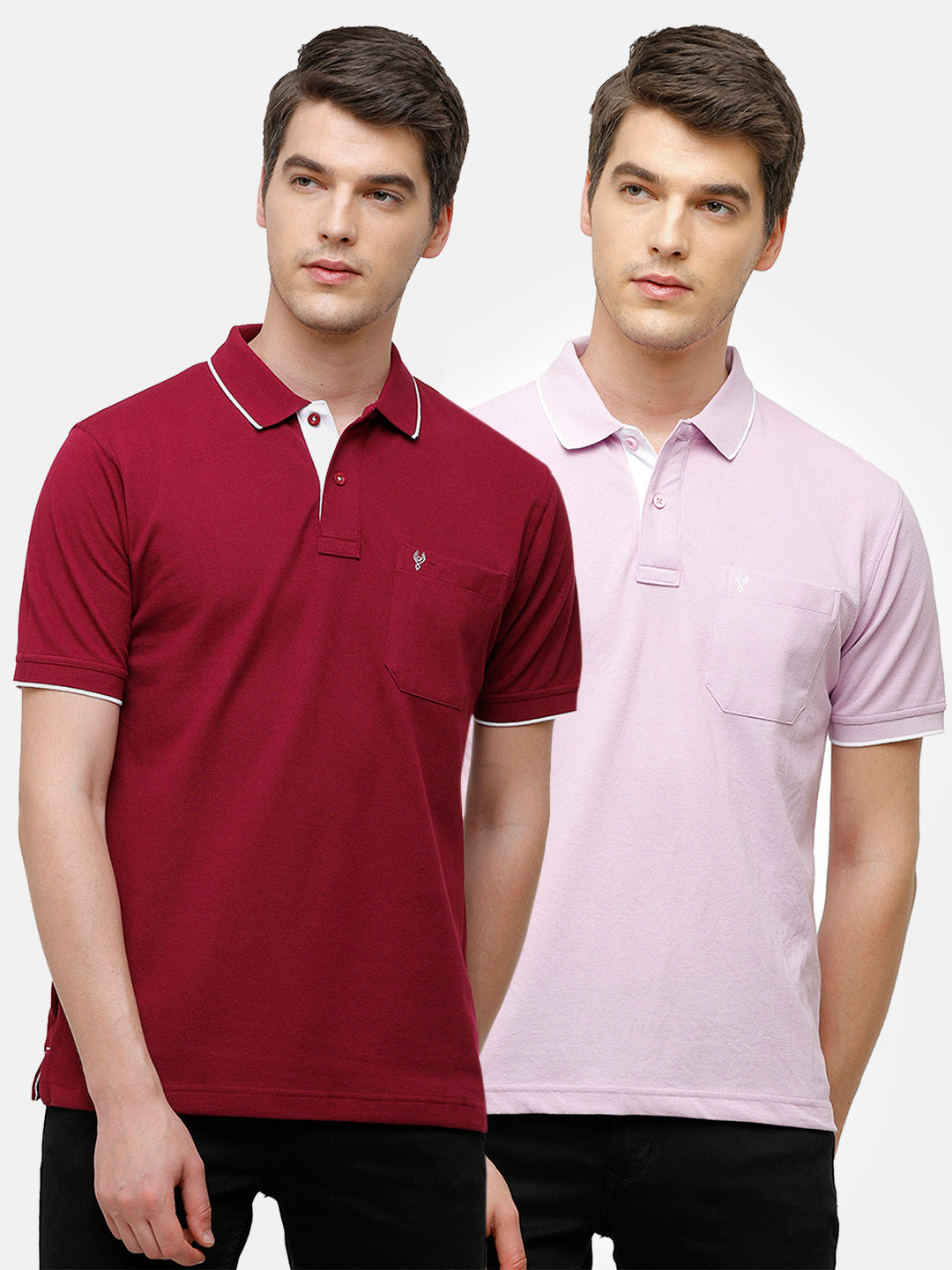 Classic polo Men's Combo Double Pique Polo Half Sleeve Authentic Fit T-Shirt Nova - Pack of 2 T-shirt Classic Polo 