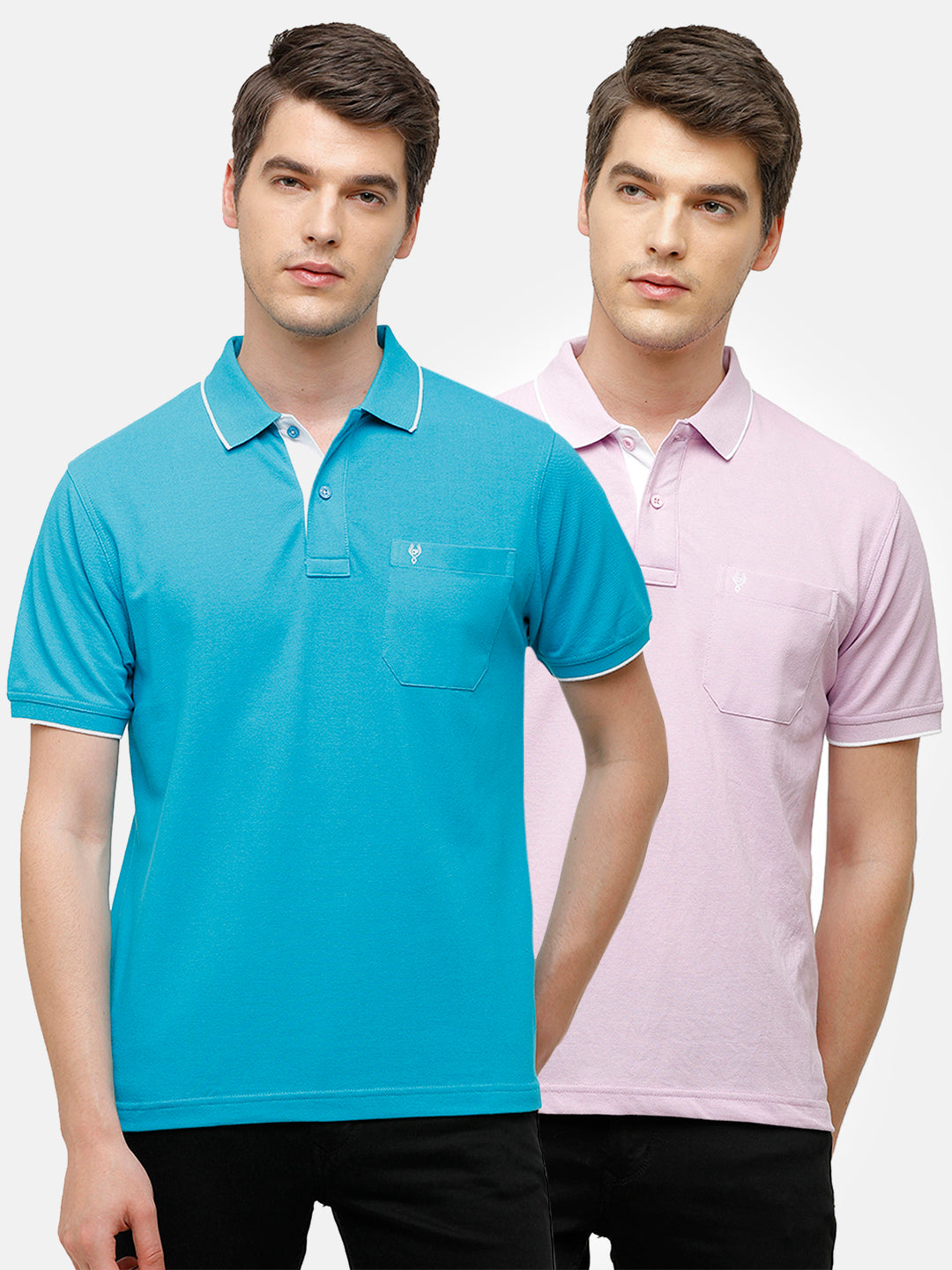 Classic polo Men's Combo Double Pique Polo Half Sleeve Authentic Fit T-Shirt Nova - Pack of 2 T-shirt Classic Polo 
