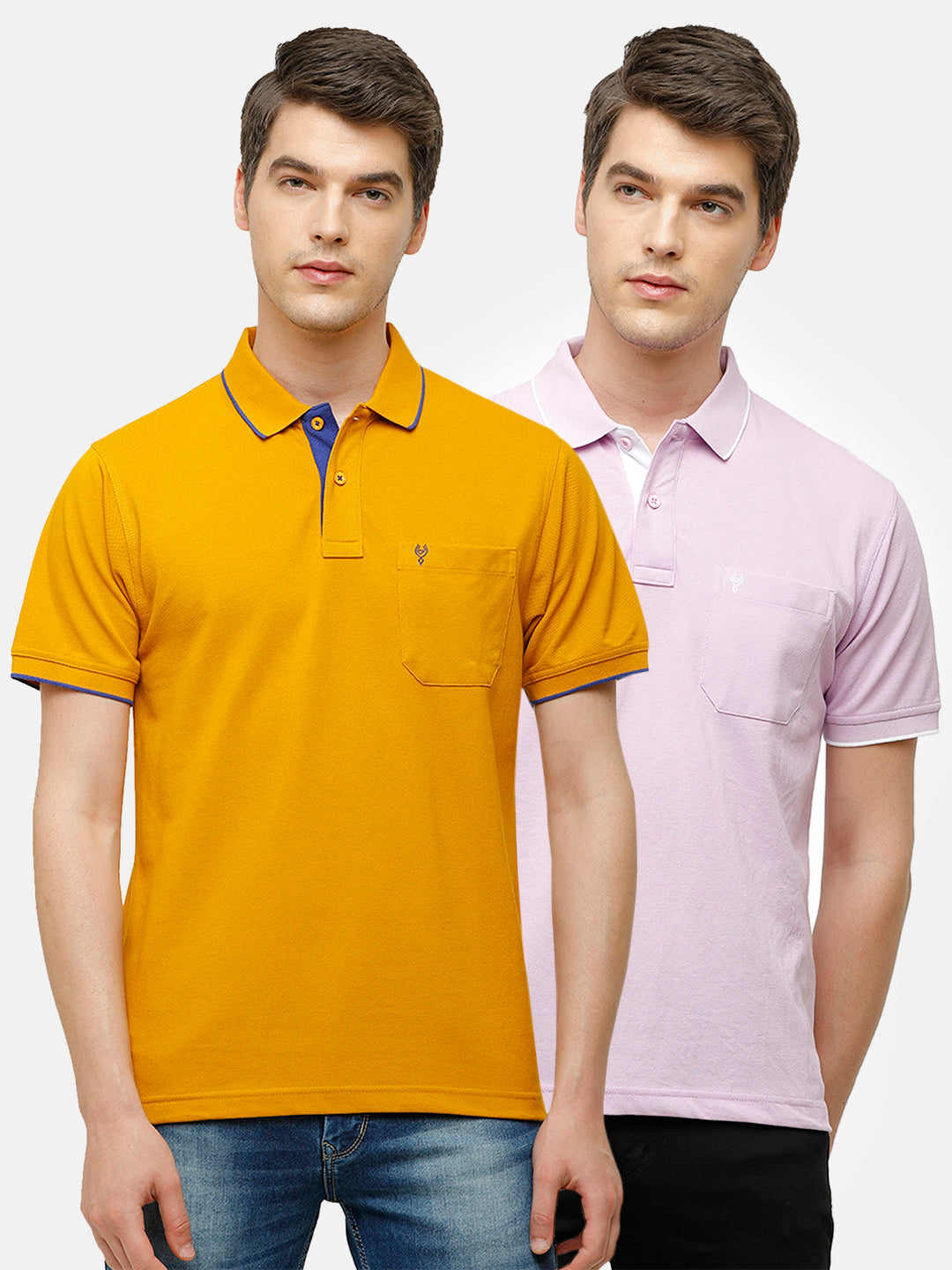 Classic polo Men's Combo Double Pique Polo Half Sleeve Authentic Fit T-Shirt Nova - Pack of 2 T-shirt Classic Polo 
