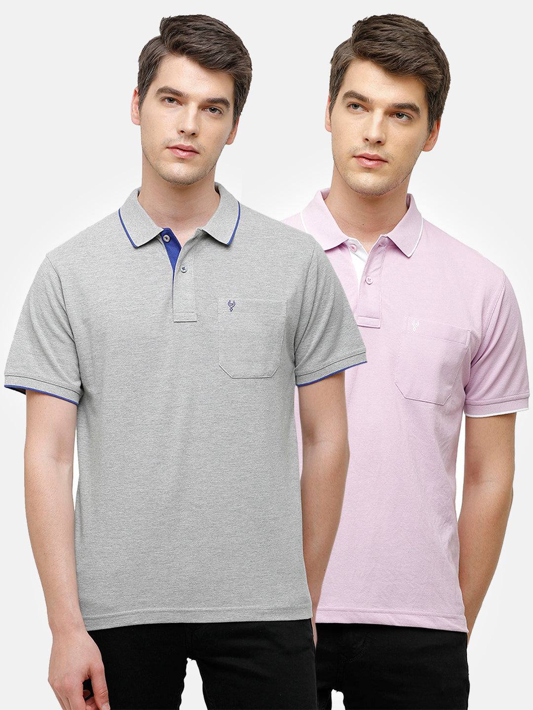 Classic polo Men's Combo Double Pique Polo Half Sleeve Authentic Fit T-Shirt Nova - Pack of 2 T-shirt Classic Polo 