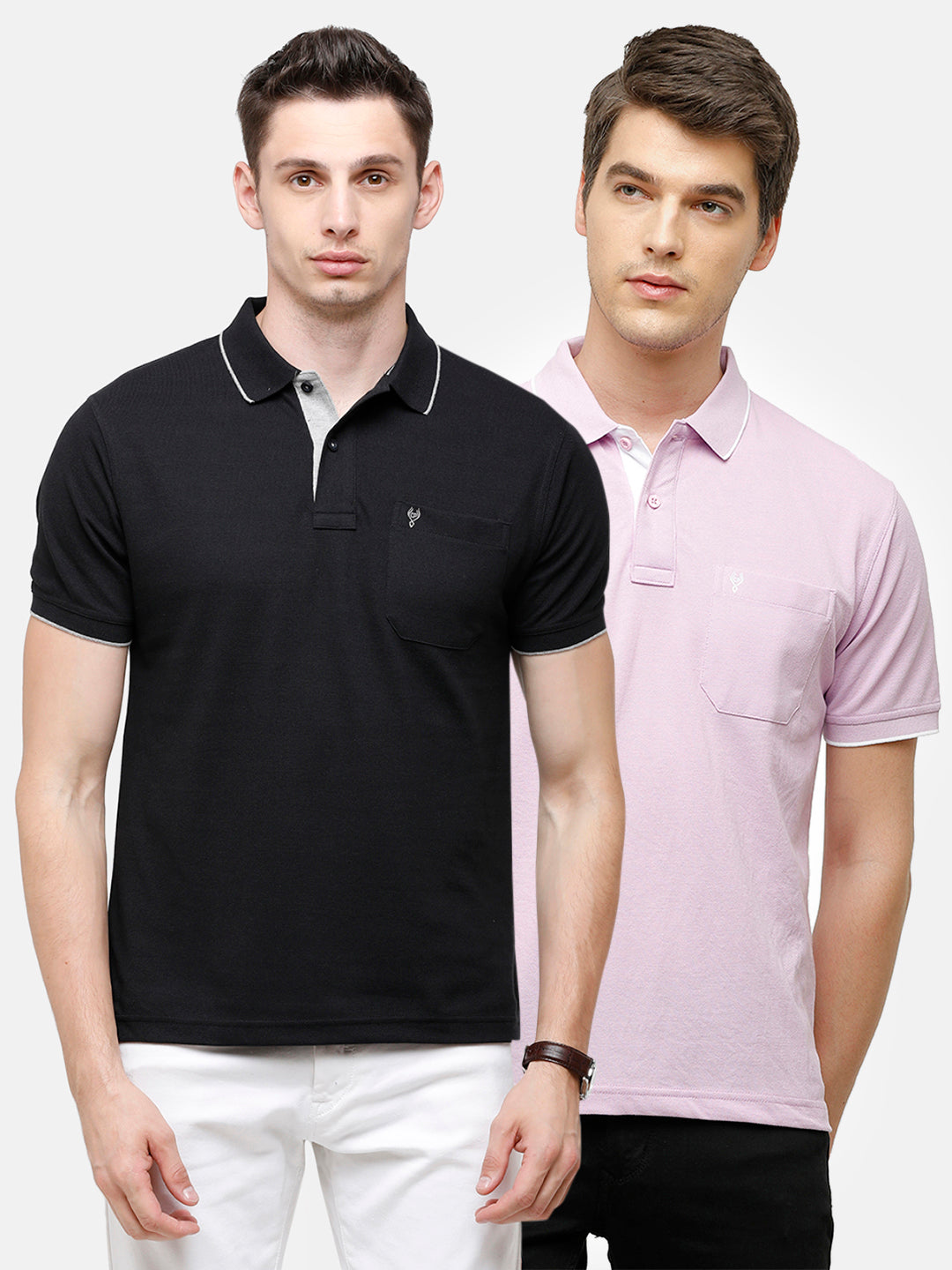 Classic polo Men's Combo Double Pique Polo Half Sleeve Authentic Fit T-Shirt Nova - Pack of 2 T-shirt Classic Polo 