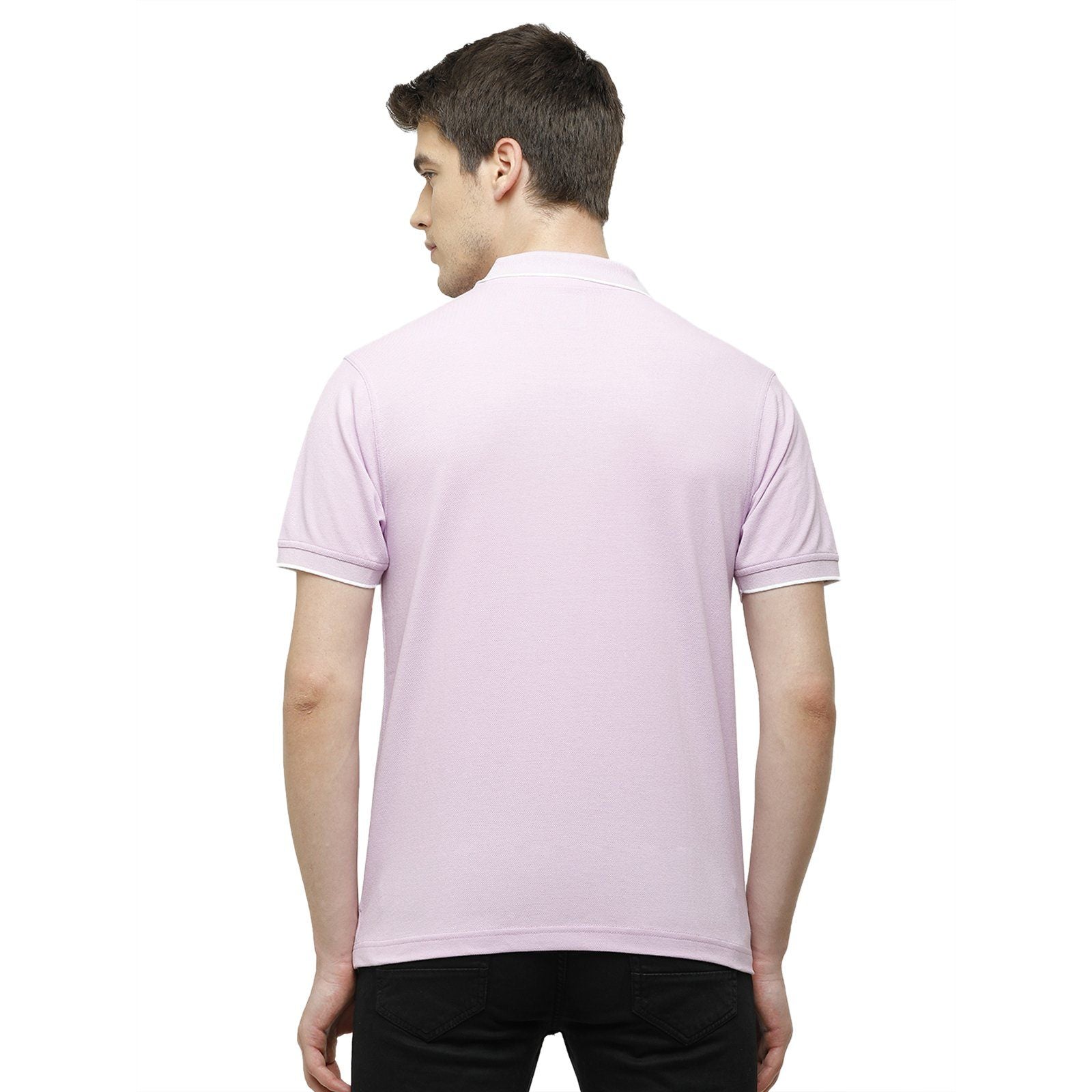 Classic polo Men's Lavender Smart Double Pique Polo Half Sleeve Authentic Fit T-Shirt Nova - Lavender T-shirt Classic Polo 