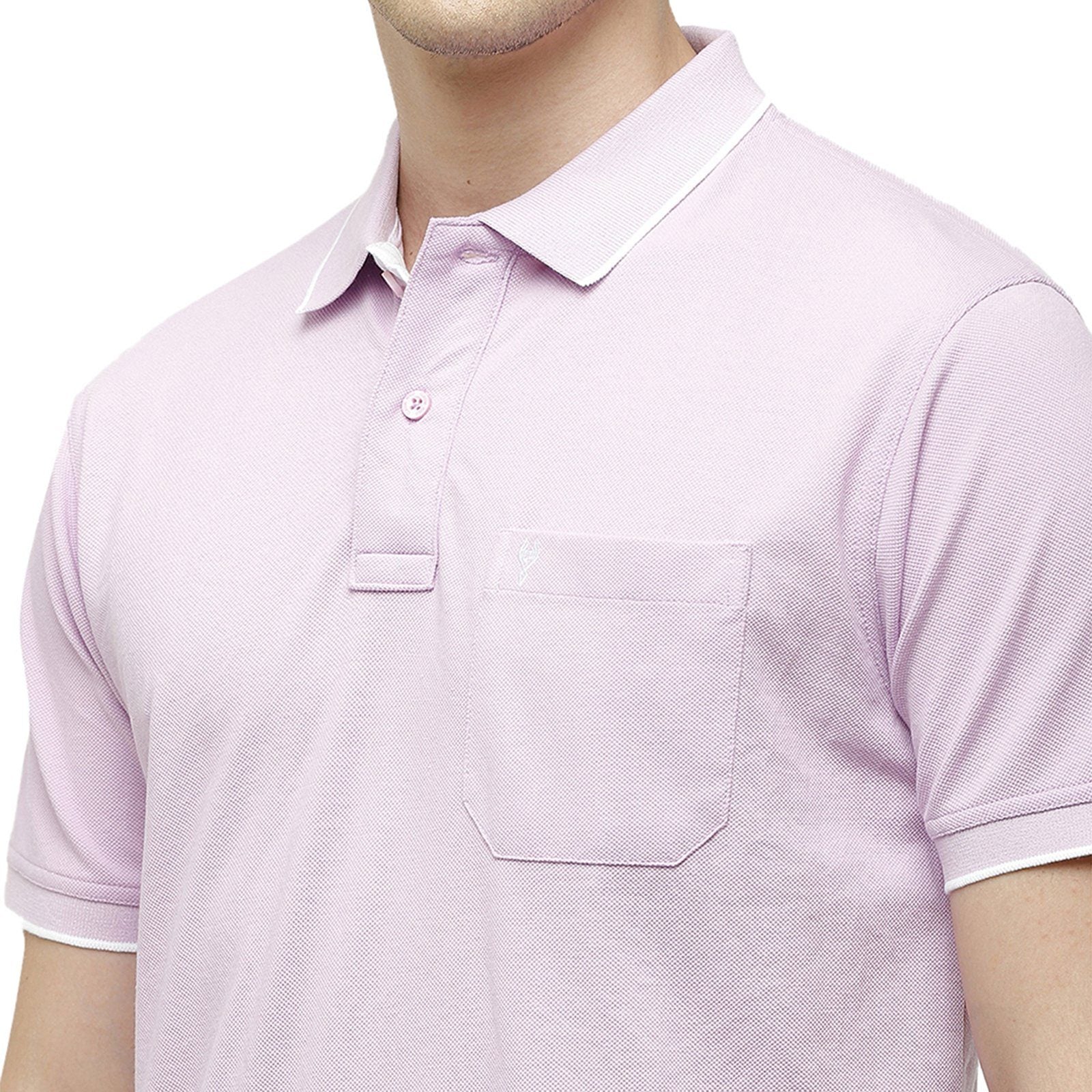 Classic polo Men's Lavender Smart Double Pique Polo Half Sleeve Authentic Fit T-Shirt Nova - Lavender T-shirt Classic Polo 