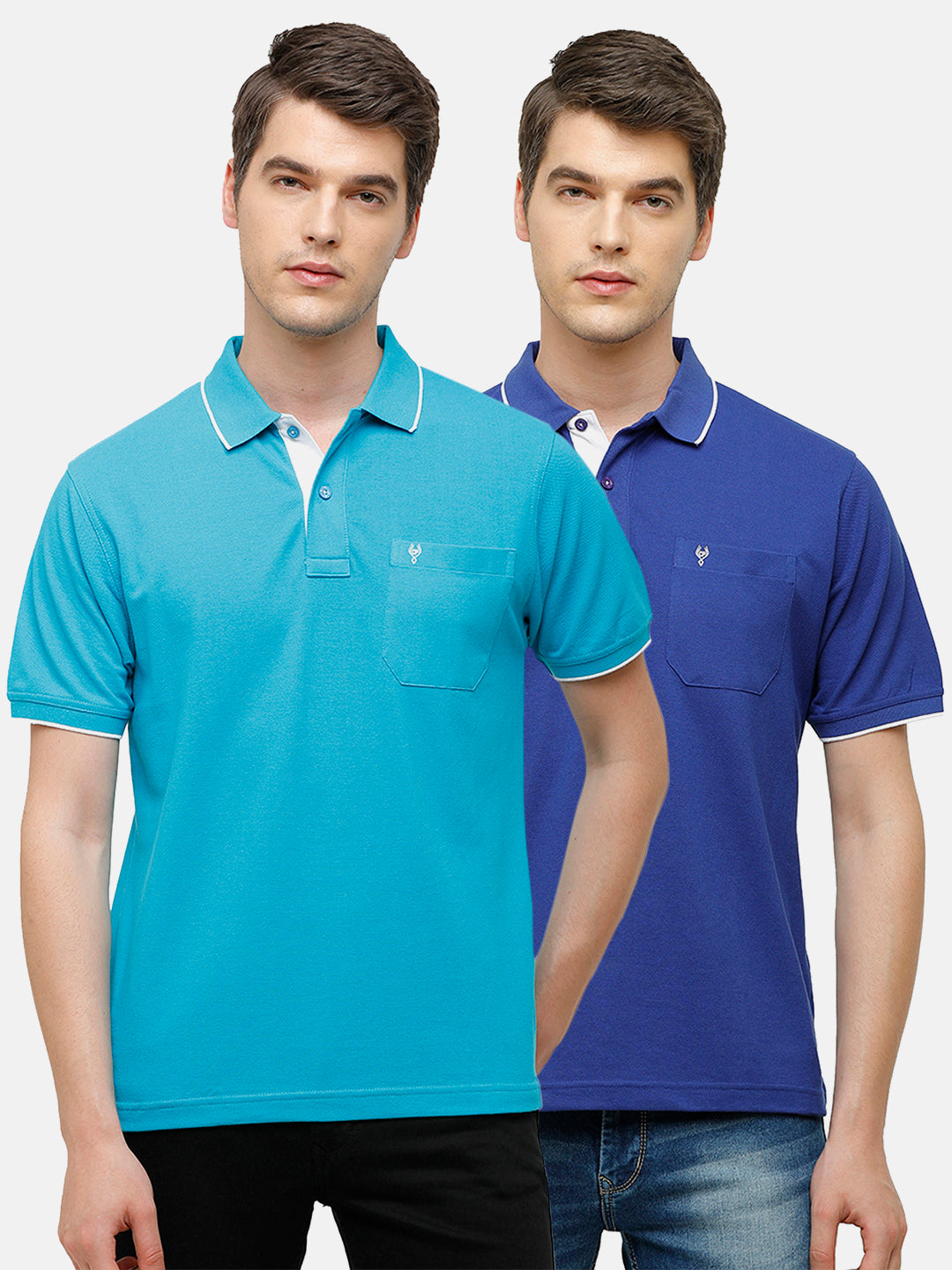 Classic polo Men's Combo Double Pique Polo Half Sleeve Authentic Fit T-Shirt Nova - Pack of 2 T-shirt Classic Polo 