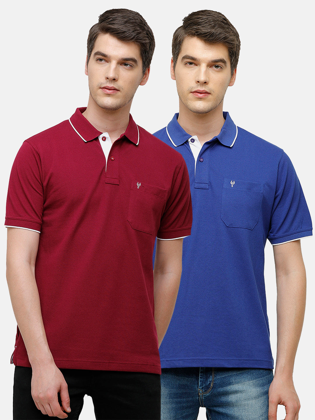Classic polo Men's Combo Double Pique Polo Half Sleeve Authentic Fit T-Shirt Nova - Pack of 2 T-shirt Classic Polo 