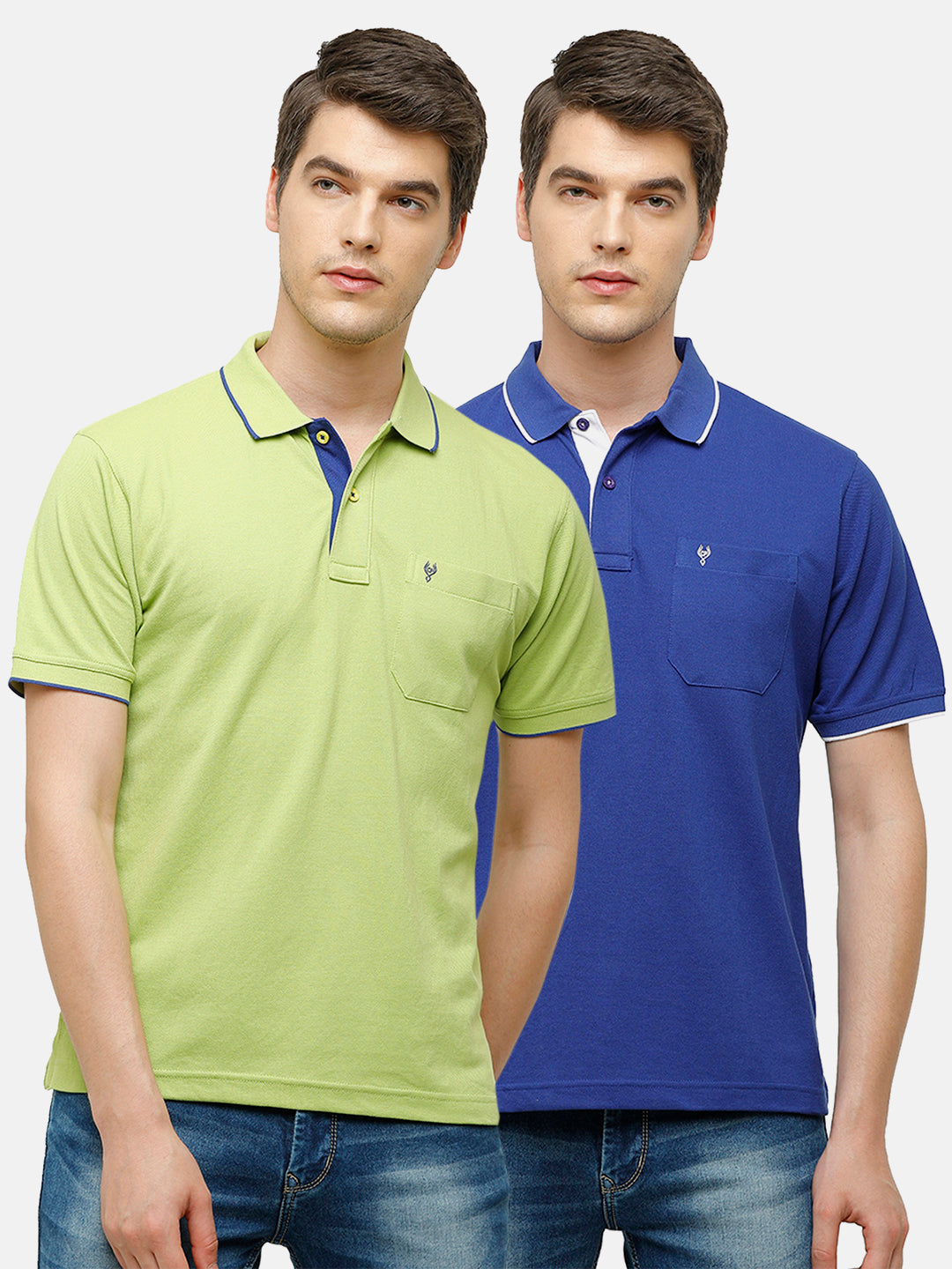 Classic polo Men's Combo Double Pique Polo Half Sleeve Authentic Fit T-Shirt Nova - Pack of 2 T-shirt Classic Polo 