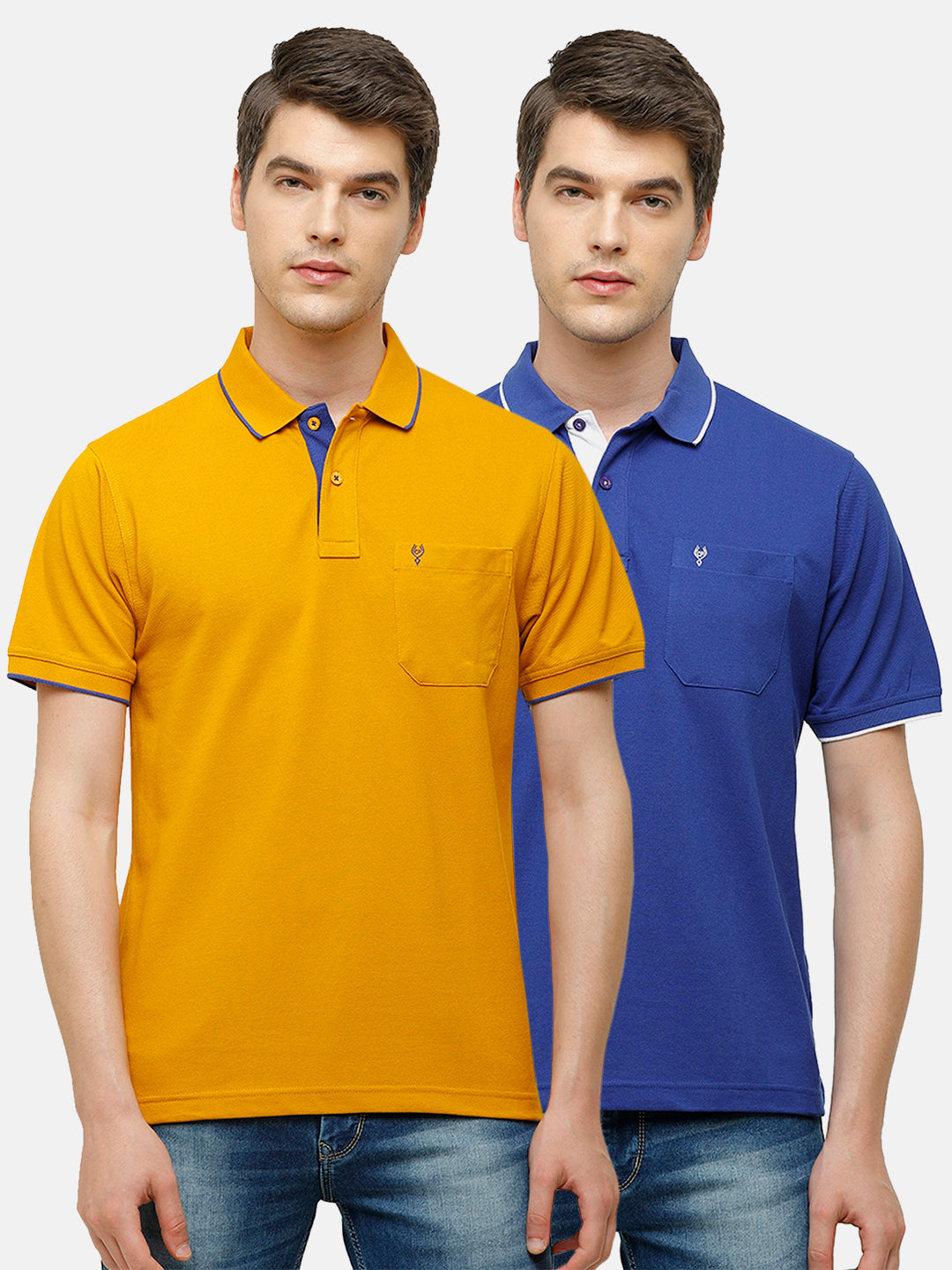 Classic polo Men's Combo Double Pique Polo Half Sleeve Authentic Fit T-Shirt Nova - Pack of 2 T-shirt Classic Polo 