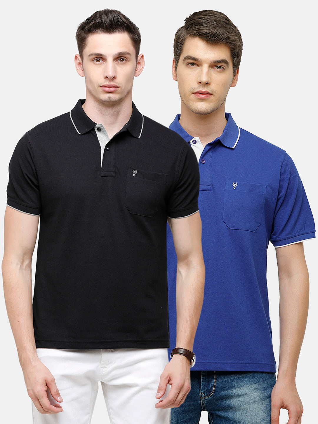 Classic polo Men's Combo Double Pique Polo Half Sleeve Authentic Fit T-Shirt Nova - Pack of 2 T-shirt Classic Polo 