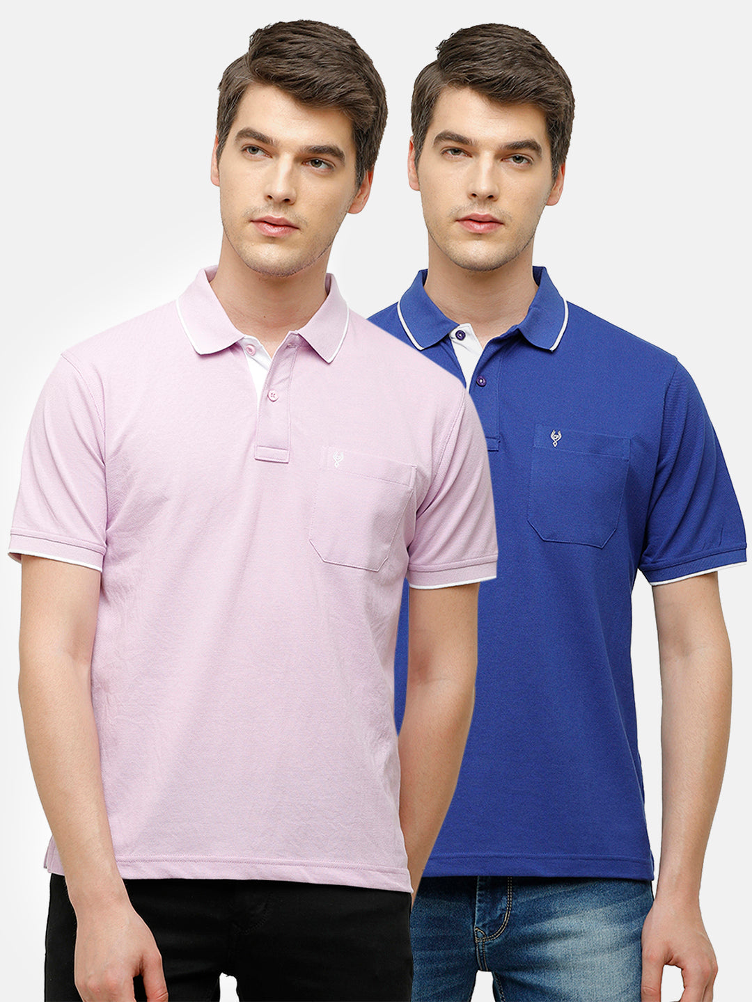 Classic polo Men's Combo Double Pique Polo Half Sleeve Authentic Fit T-Shirt Nova - Pack of 2 T-shirt Classic Polo 