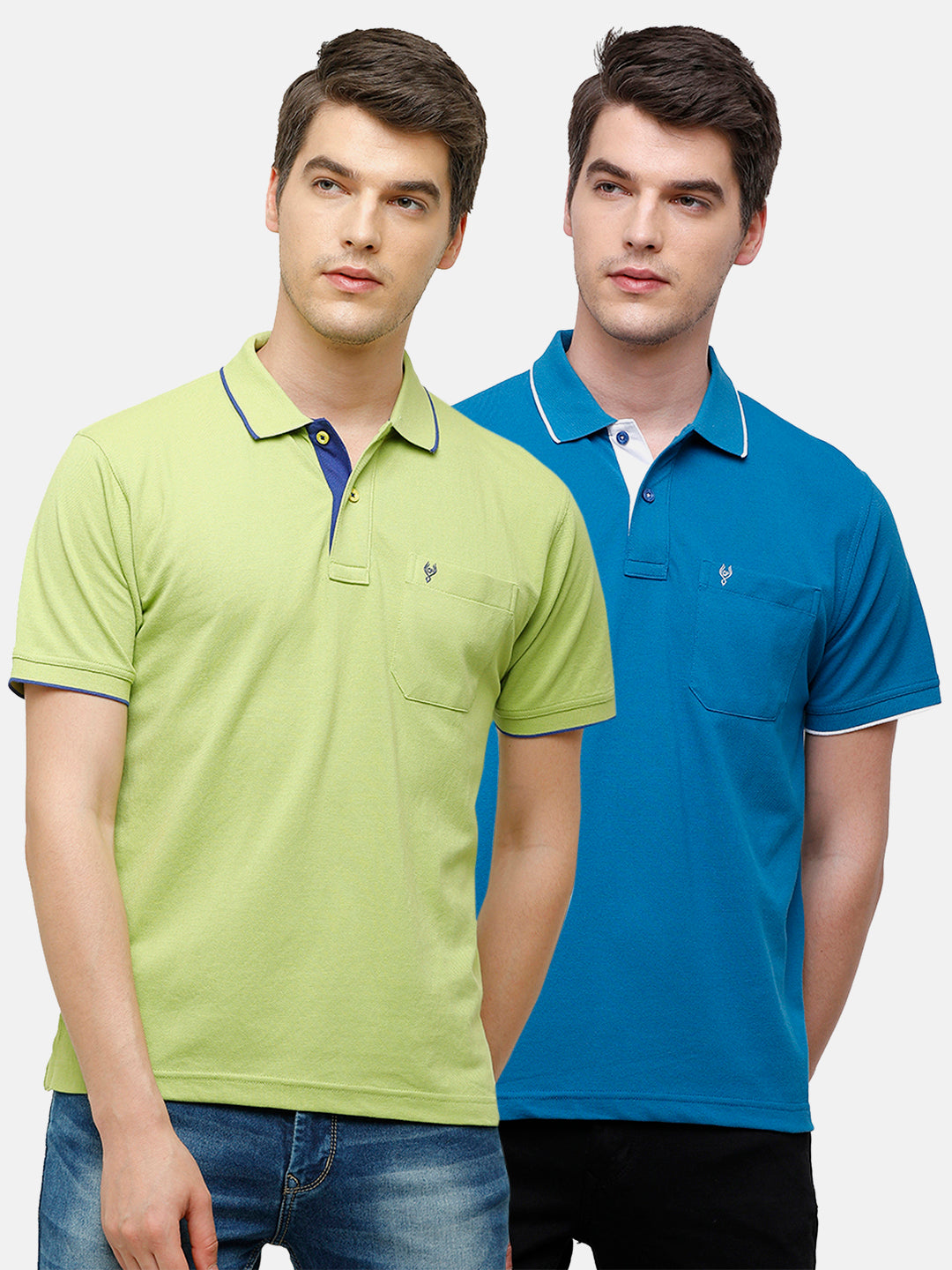 Classic polo Men's Combo Double Pique Polo Half Sleeve Authentic Fit T-Shirt Nova - Pack of 2 T-shirt Classic Polo 