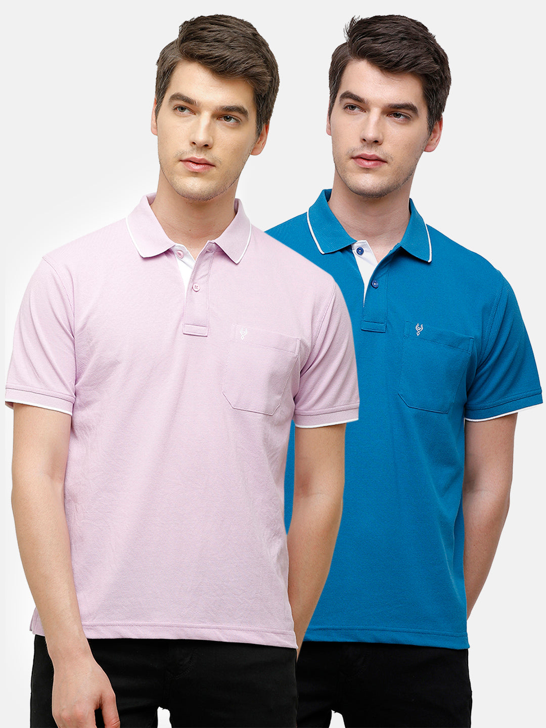 Classic polo Men's Combo Double Pique Polo Half Sleeve Authentic Fit T-Shirt Nova - Pack of 2 T-shirt Classic Polo 
